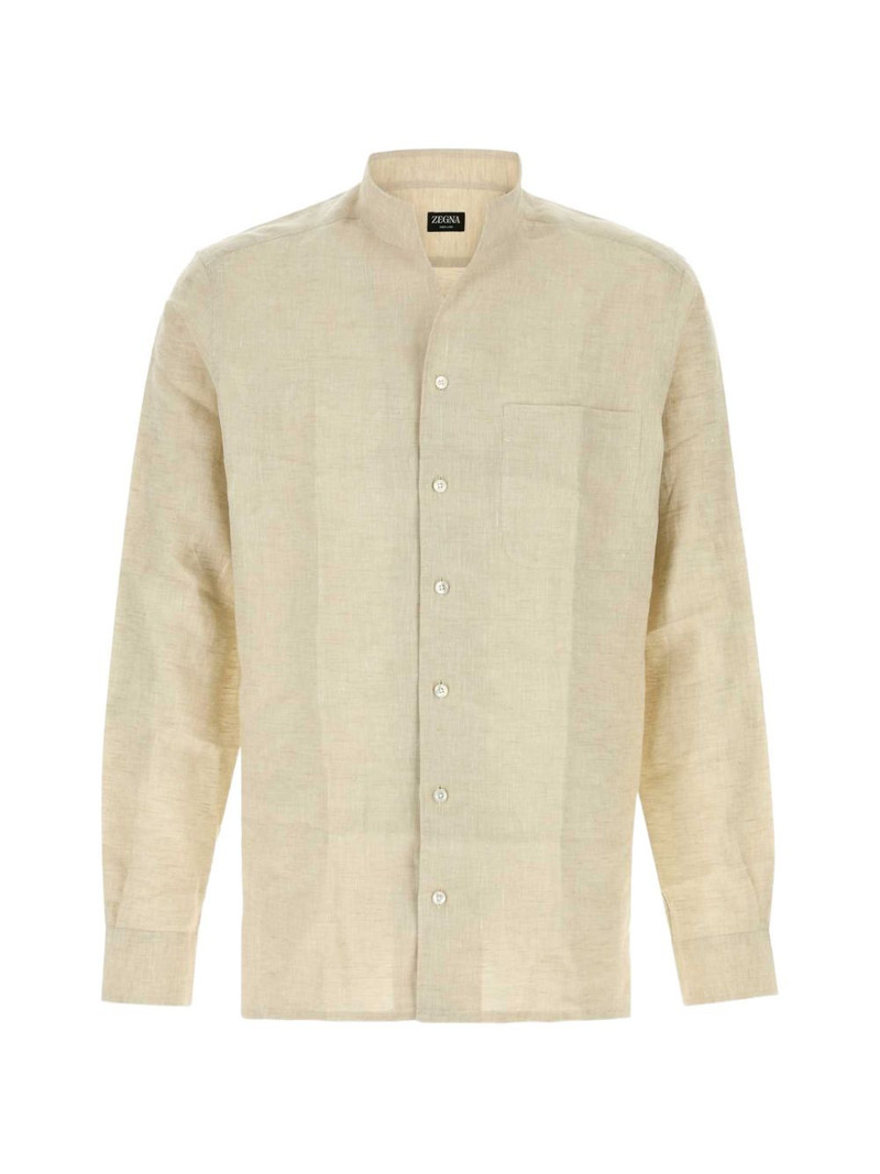 melange linen shirt 1