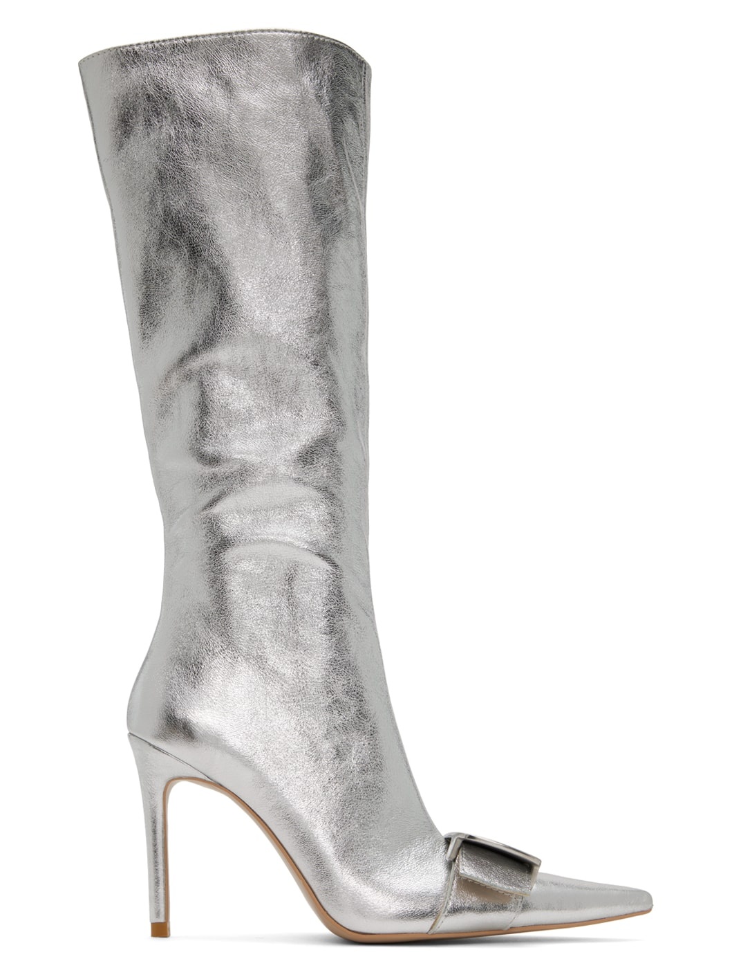 Silver Buckle Boots - 1