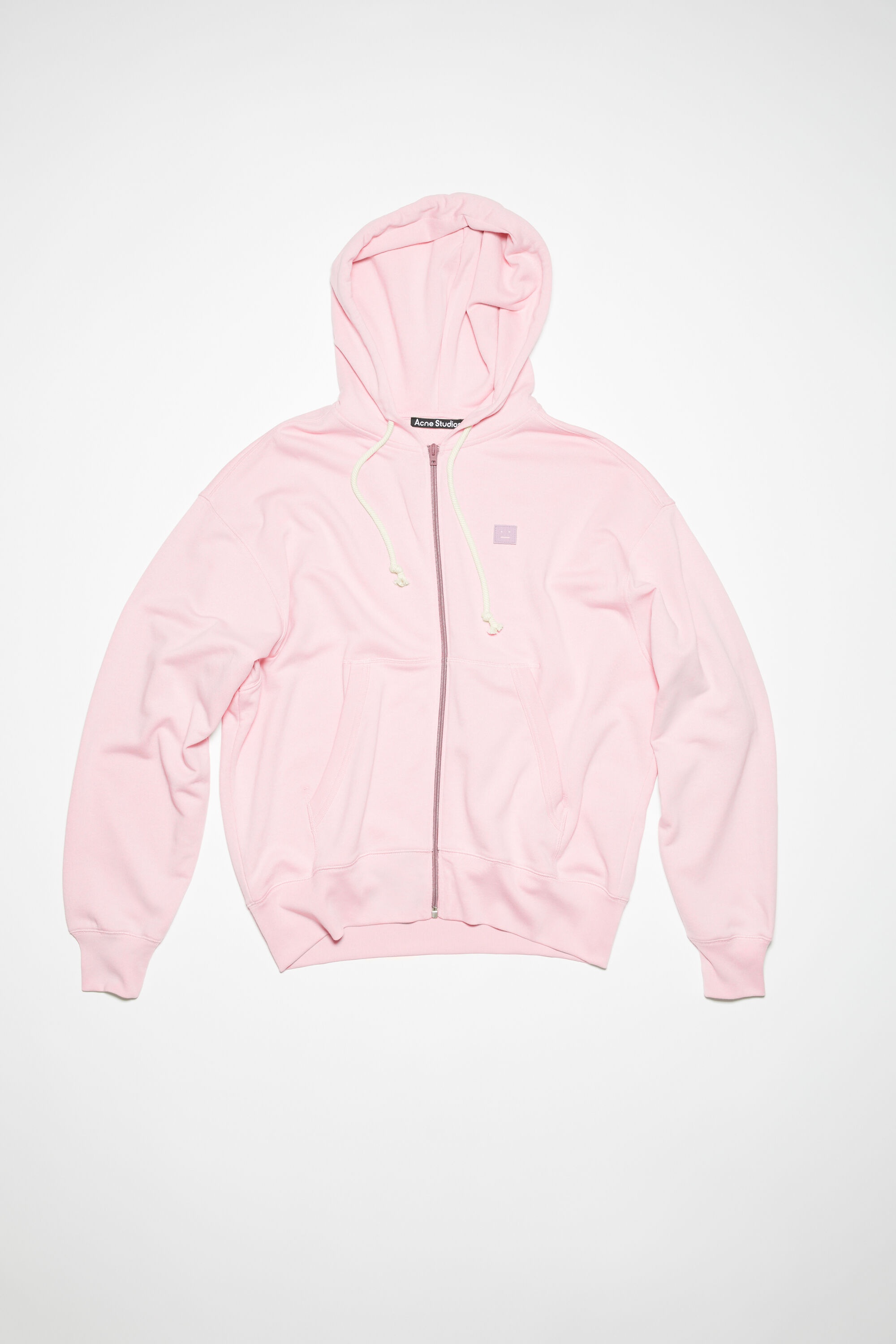 Hooded zip sweater - Light pink - 1