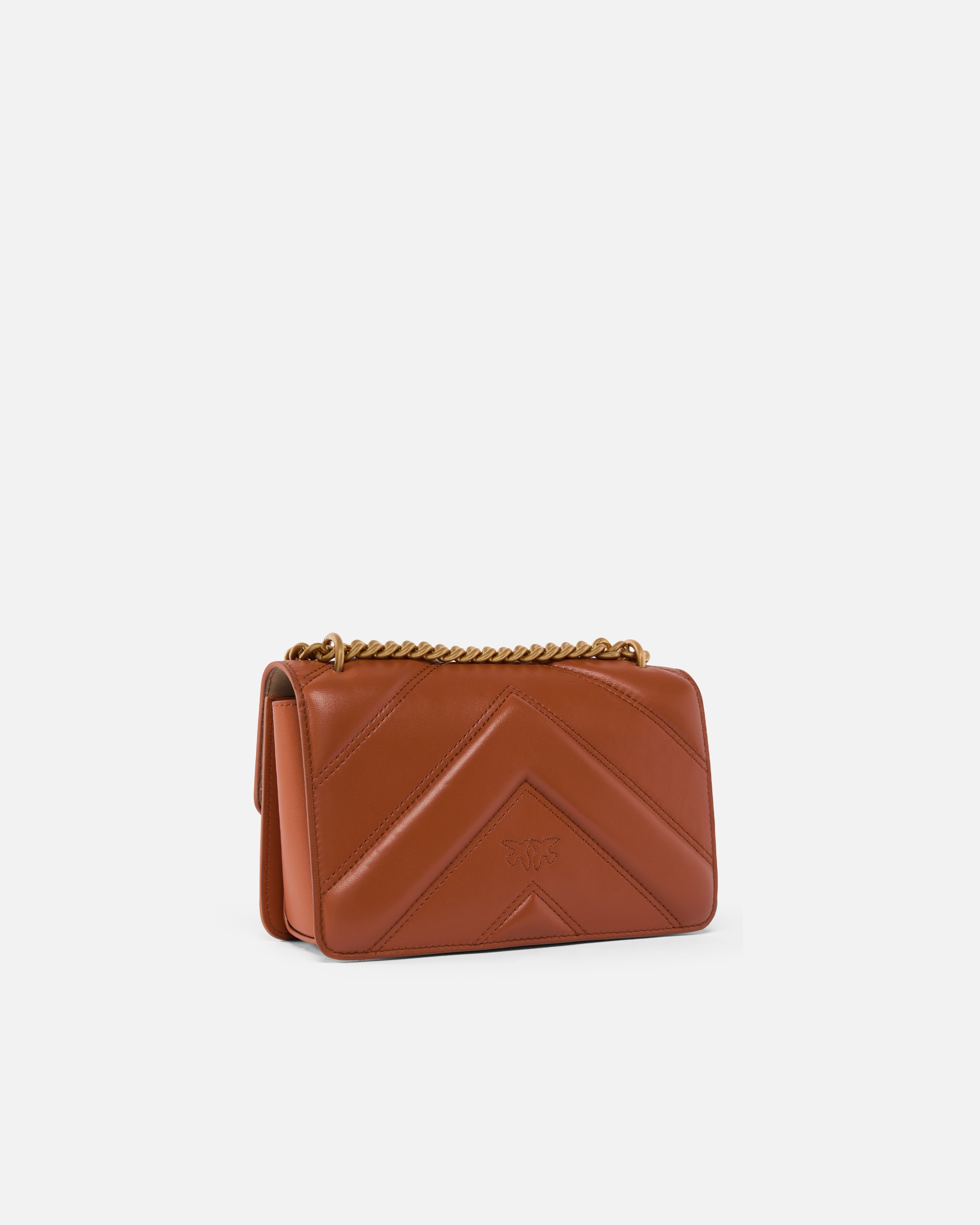 CHEVRON QUILTED NAPPA MINI LOVE BAG WITH SHOULDER STRAP - 2