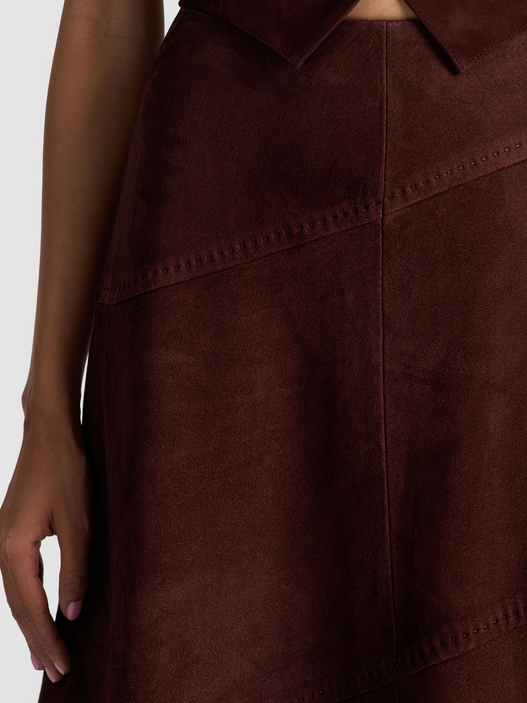 SOSIE SUEDE MIDI SKIRT - 5