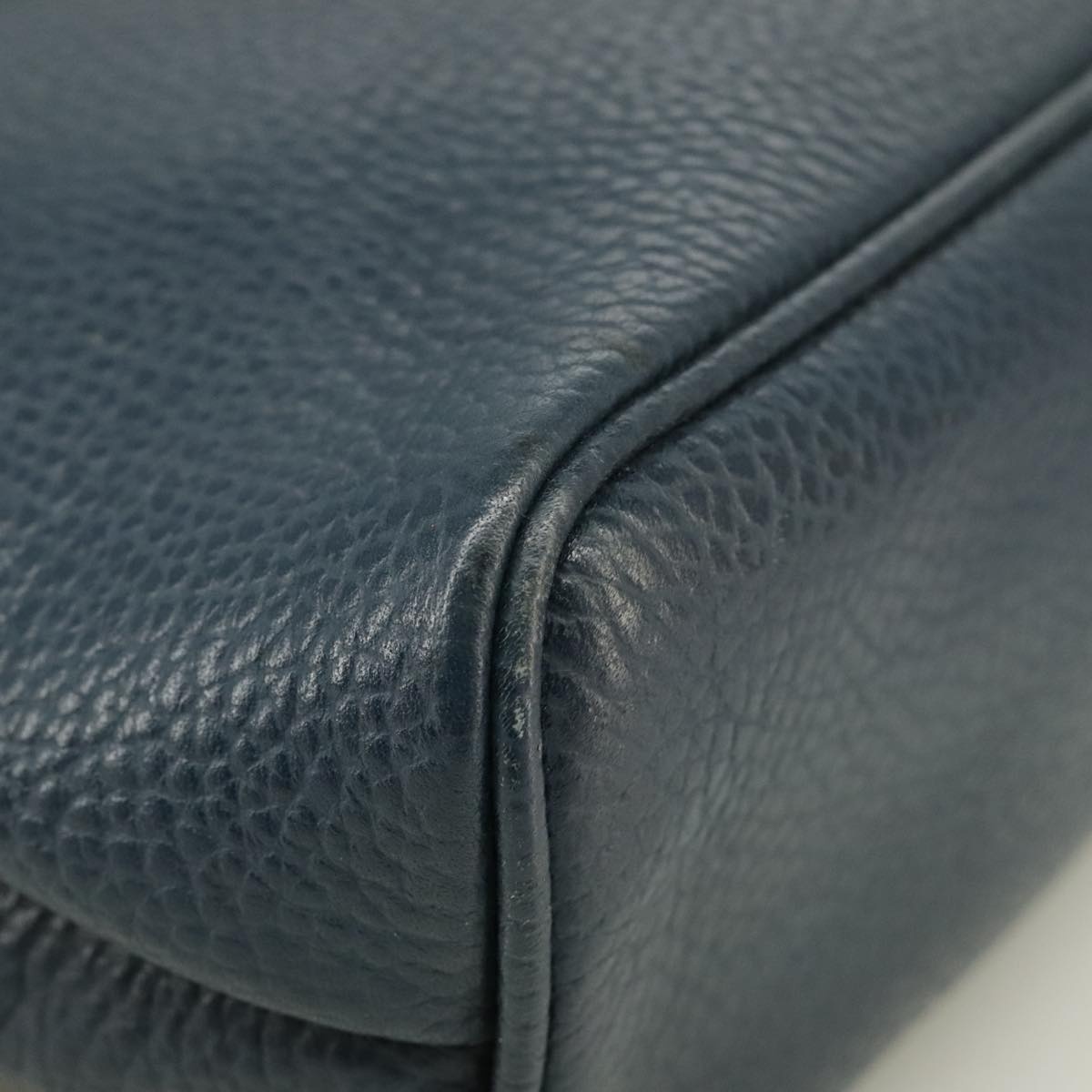 DIOR Hand Bag Leather Navy Gold - 9