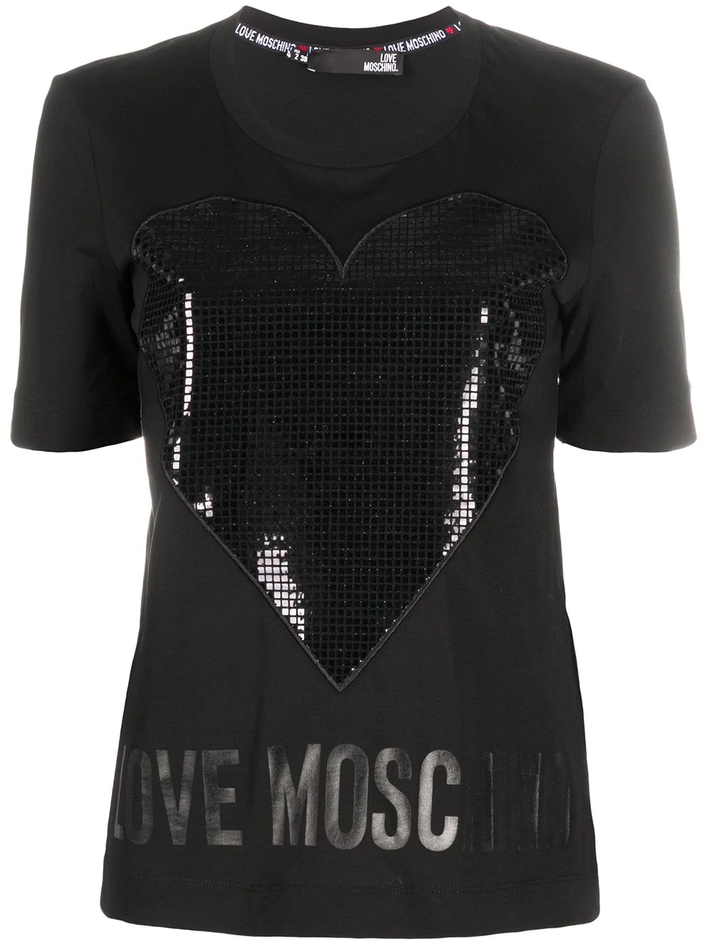 studded logo cotton T-shirt - 1