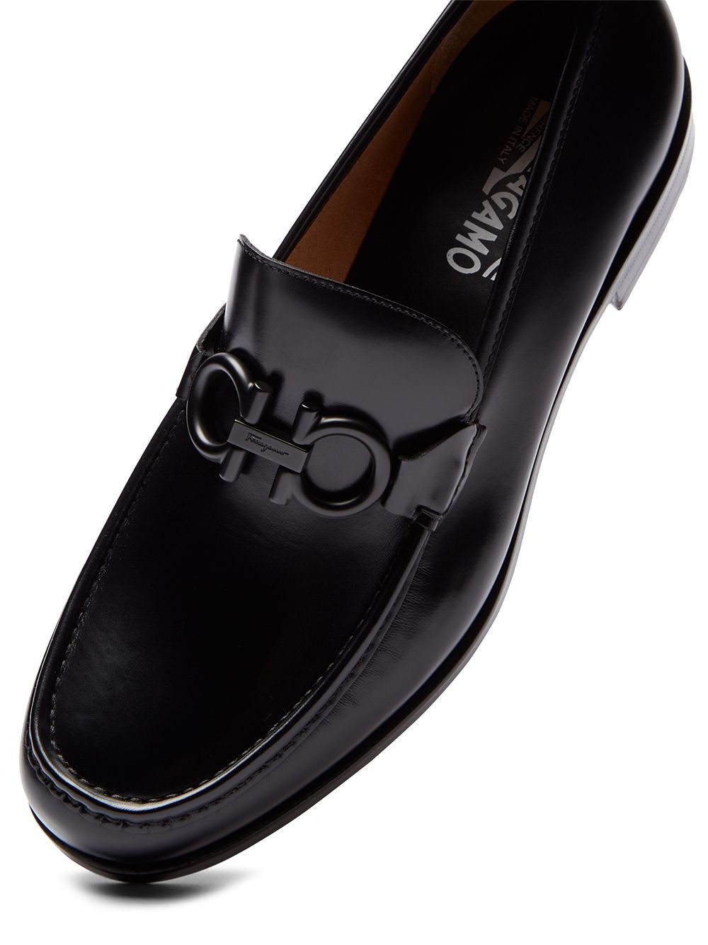 Gancini buckle leather loafers - 2