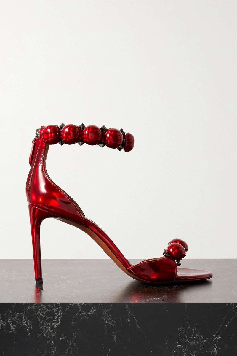 La Bombe 90 studded suede sandals - 1