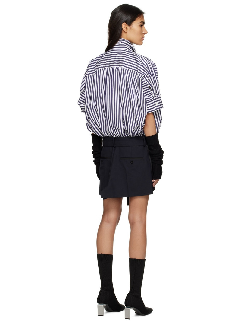 Navy & White Paneled Minidress 3