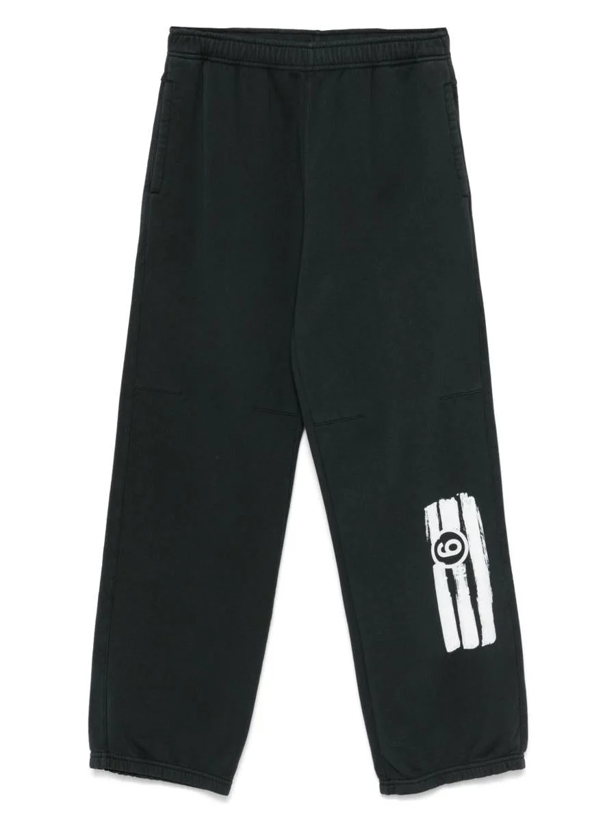 MM6 Maison Margiela Logo Cotton Sweatpants - 1