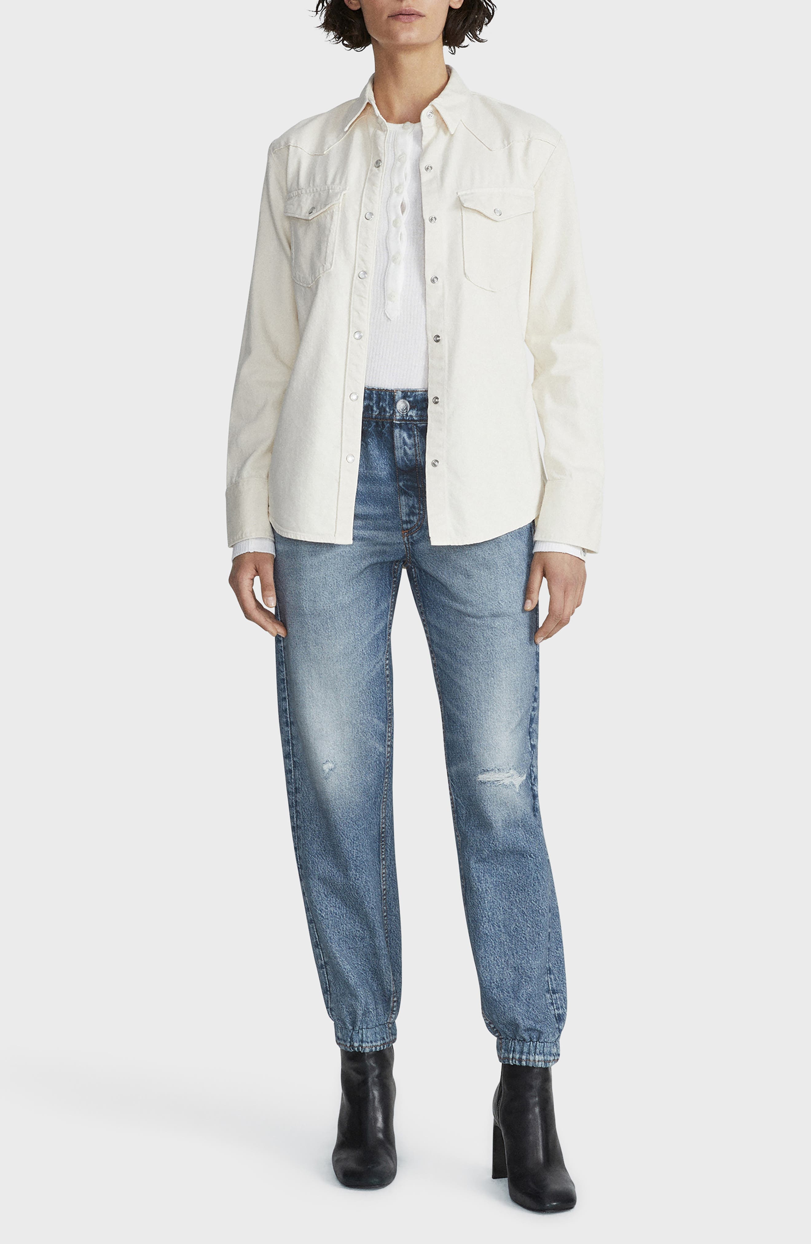 rag & bone Miramar Cotton Terry Jogger Sweatpant Jeans in Lynn at Nordstrom - 5