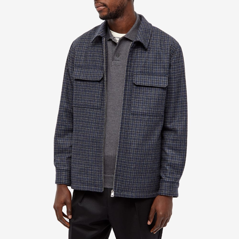 A.P.C. Thibault Check Wool Zip Jacket - 6