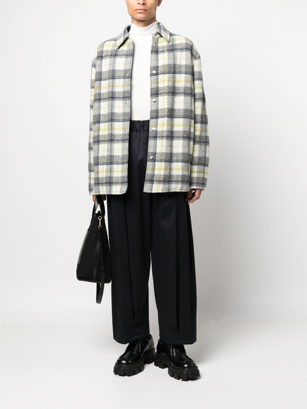 checked shirt jacket - 2