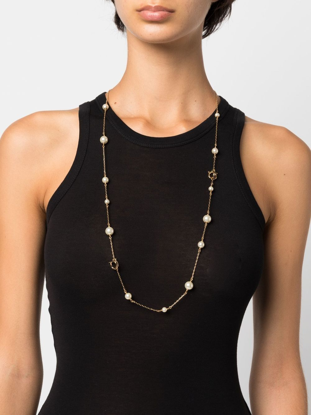 Gancini-charm rolo-chain  necklace - 2