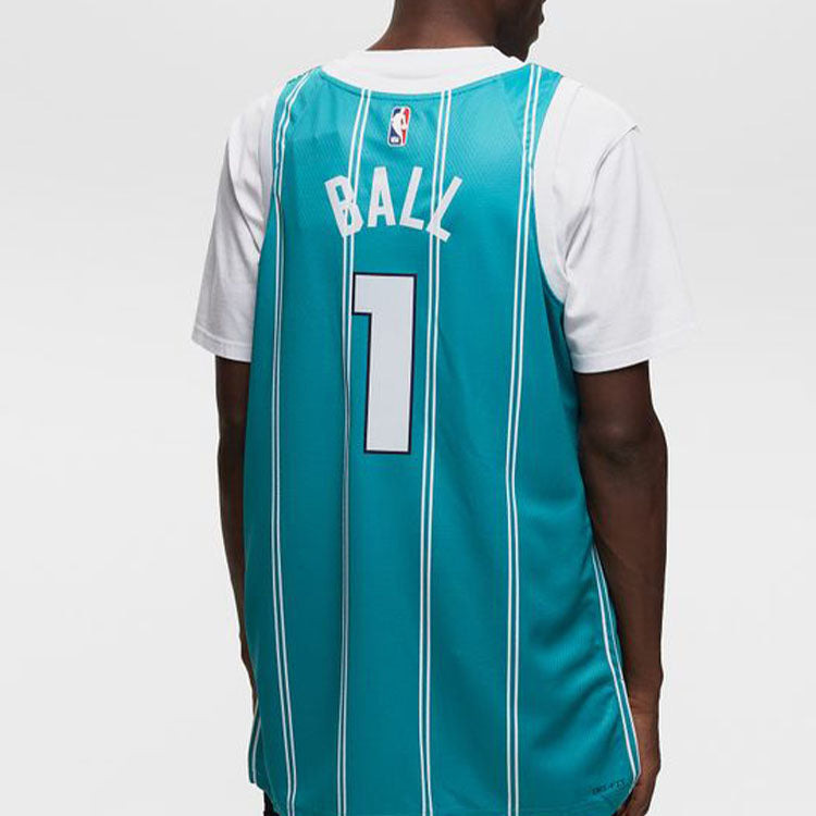 Air Jordan  Dri-FIT NBA Charlotte Hornets Lamelo Ball Icon Edition 2022/23 Swingman Jersey 'Green' D - 5