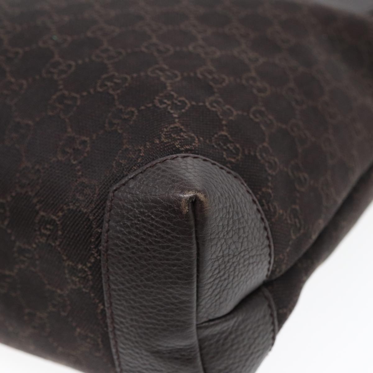 GUCCI GG Canvas Tote Bag Outlet Brown Silver - 12