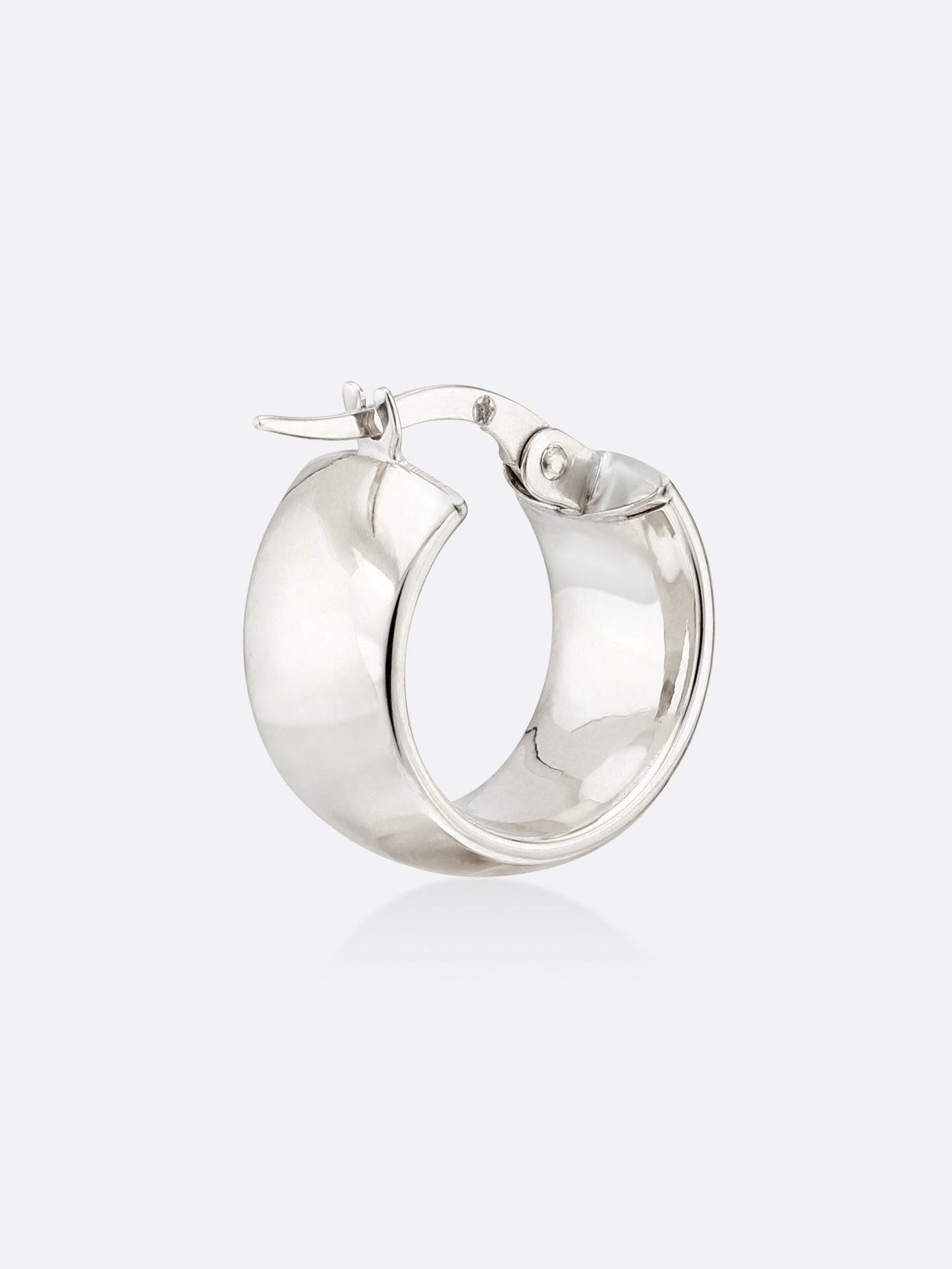 Icons White Gold Mini Hoop Earrings - 4