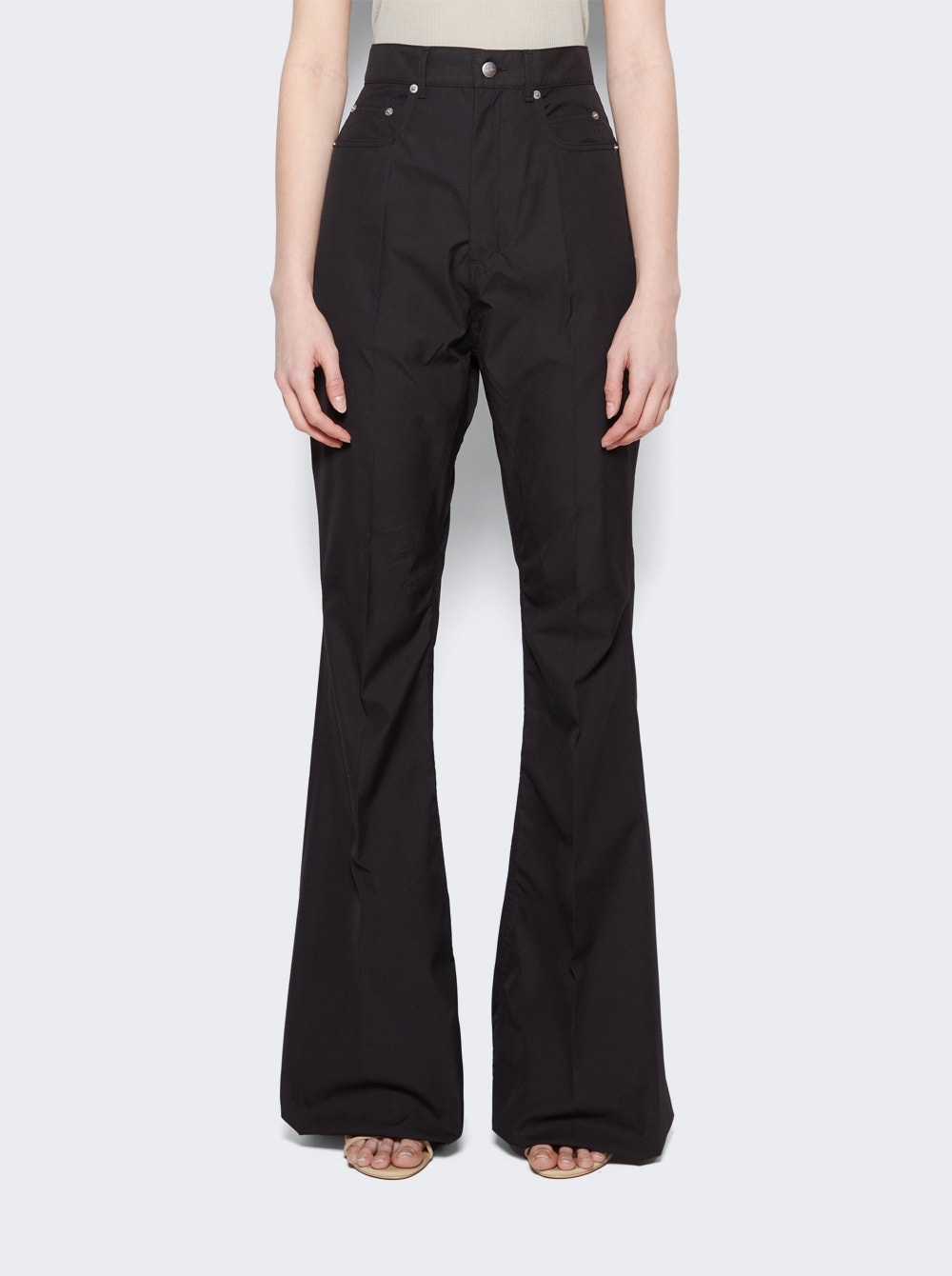 Bolan Bootcut Crepe Taffeta Pants Black - 3