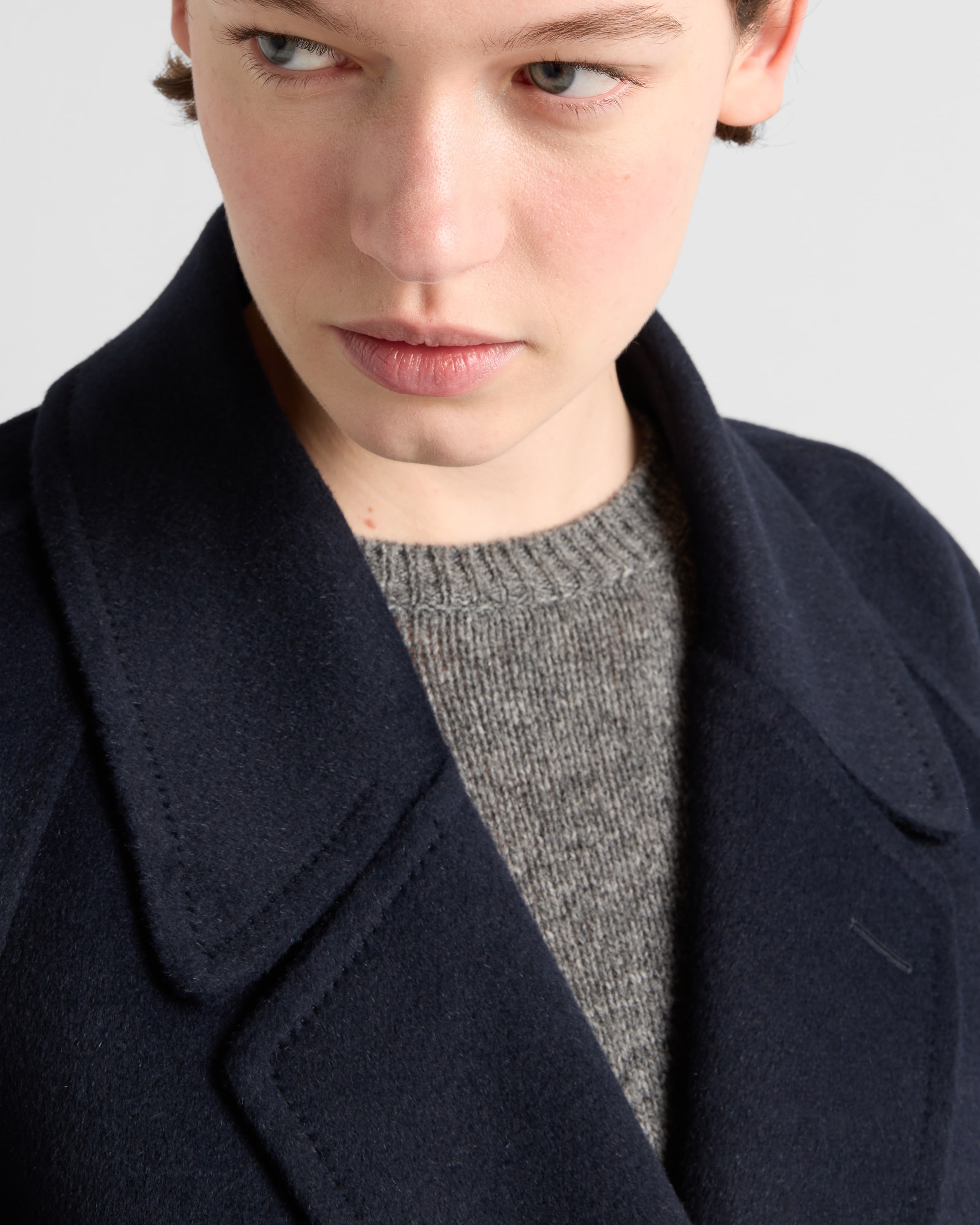 Double-breasted cashgora coat - 3