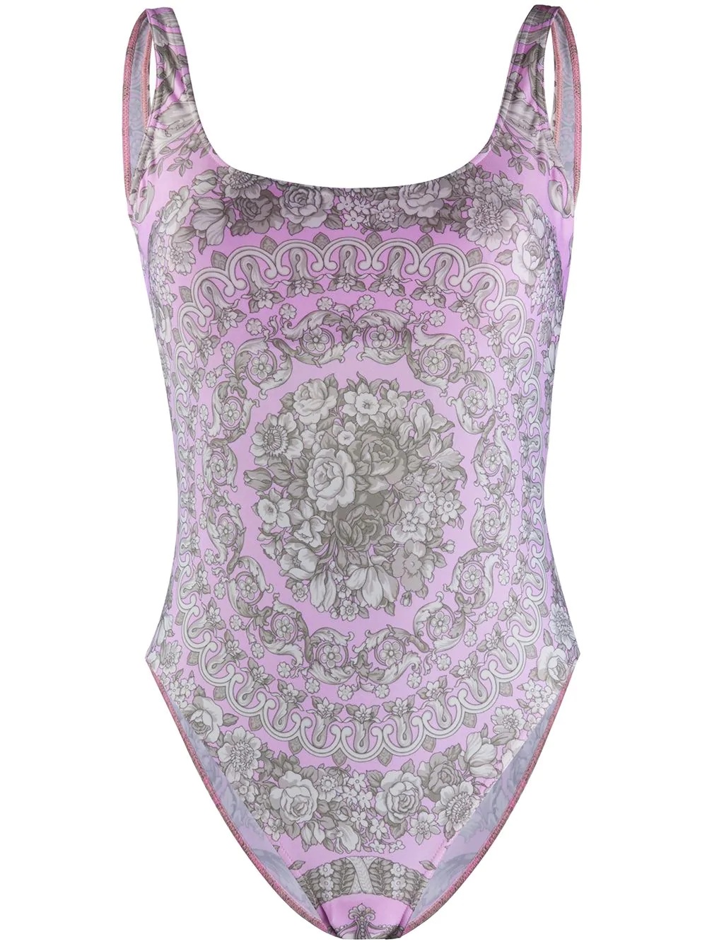 Barocco print swimsuit - 1