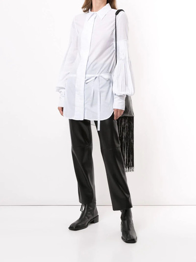 Ann Demeulemeester asymmetric side-tie shirt  outlook