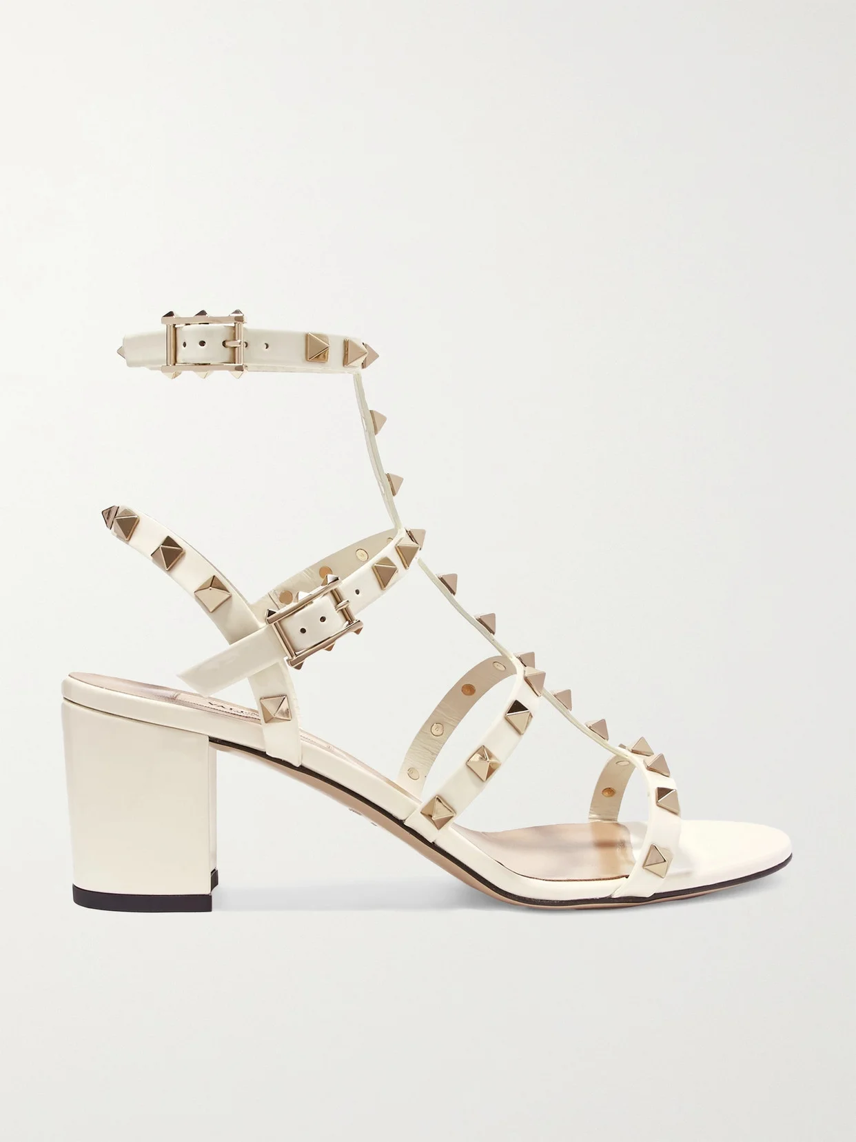 Valentino Garavani The Rockstud 60 Patent-leather Sandals - 1