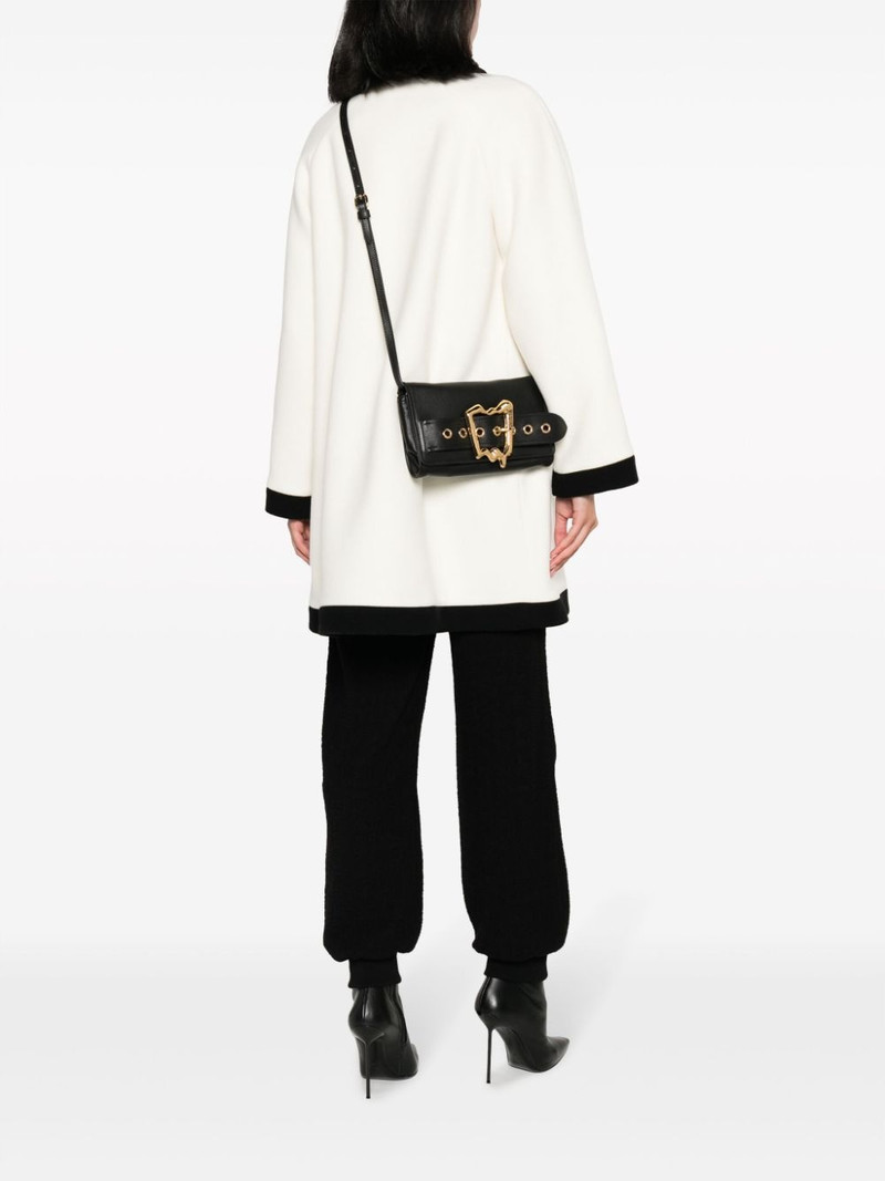 Moschino logo-engraved leather crossbody bag outlook