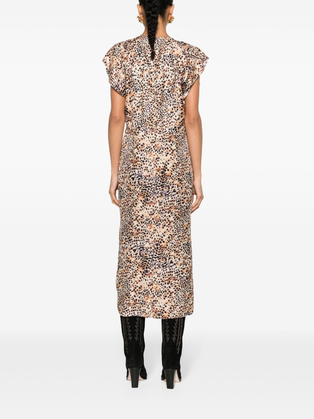 Lyndsay graphic-print midi dress - 4