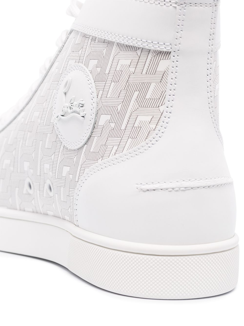 Louis logo-print leather high top sneakers - 4