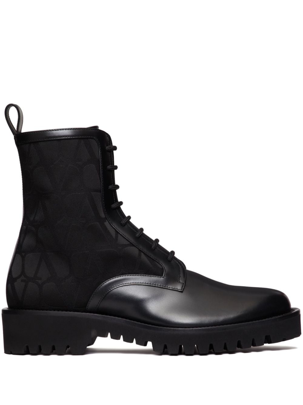 Toile Iconographe leather combat boots - 1