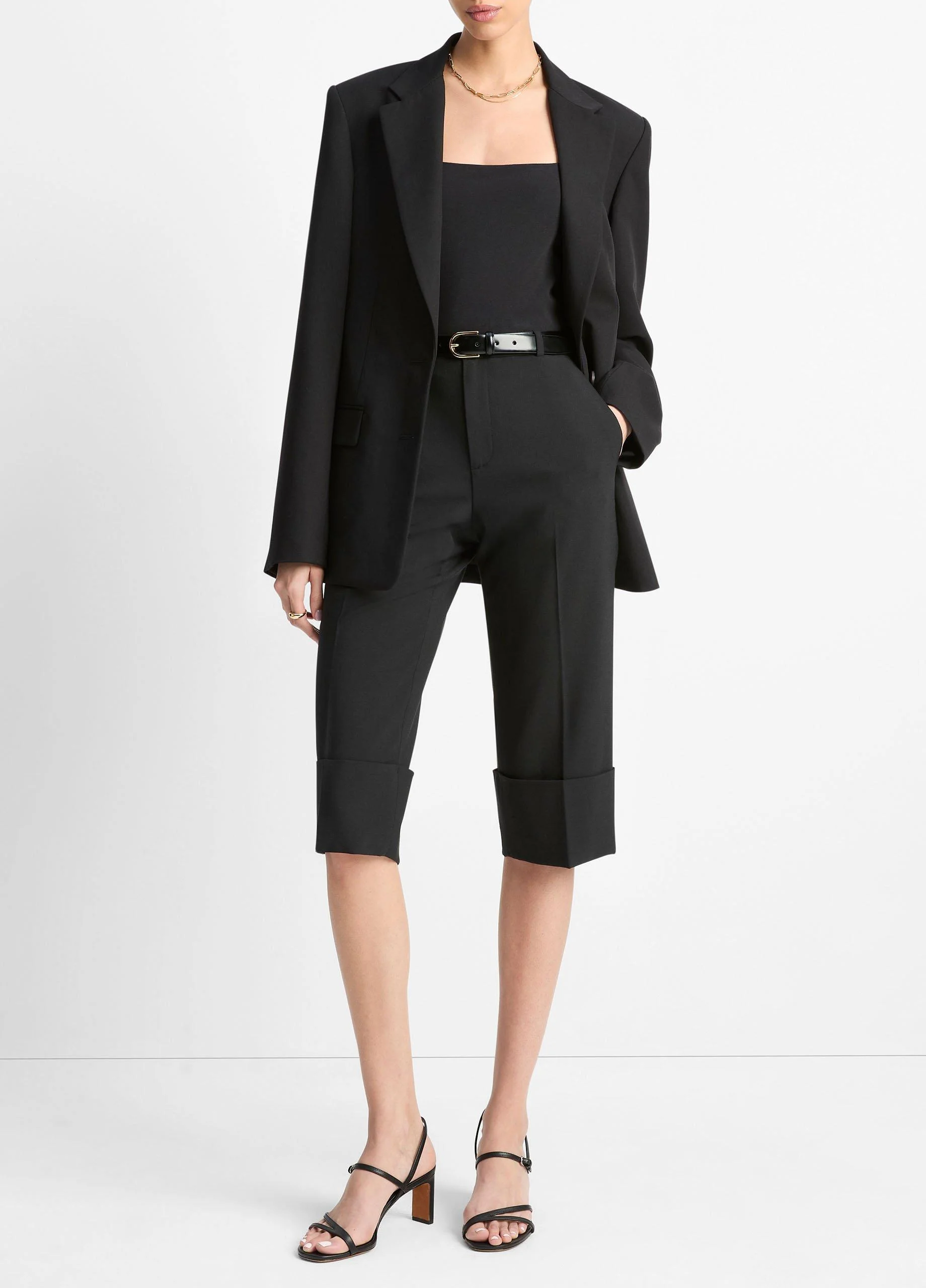 Cuffed Cropped Pant - 1