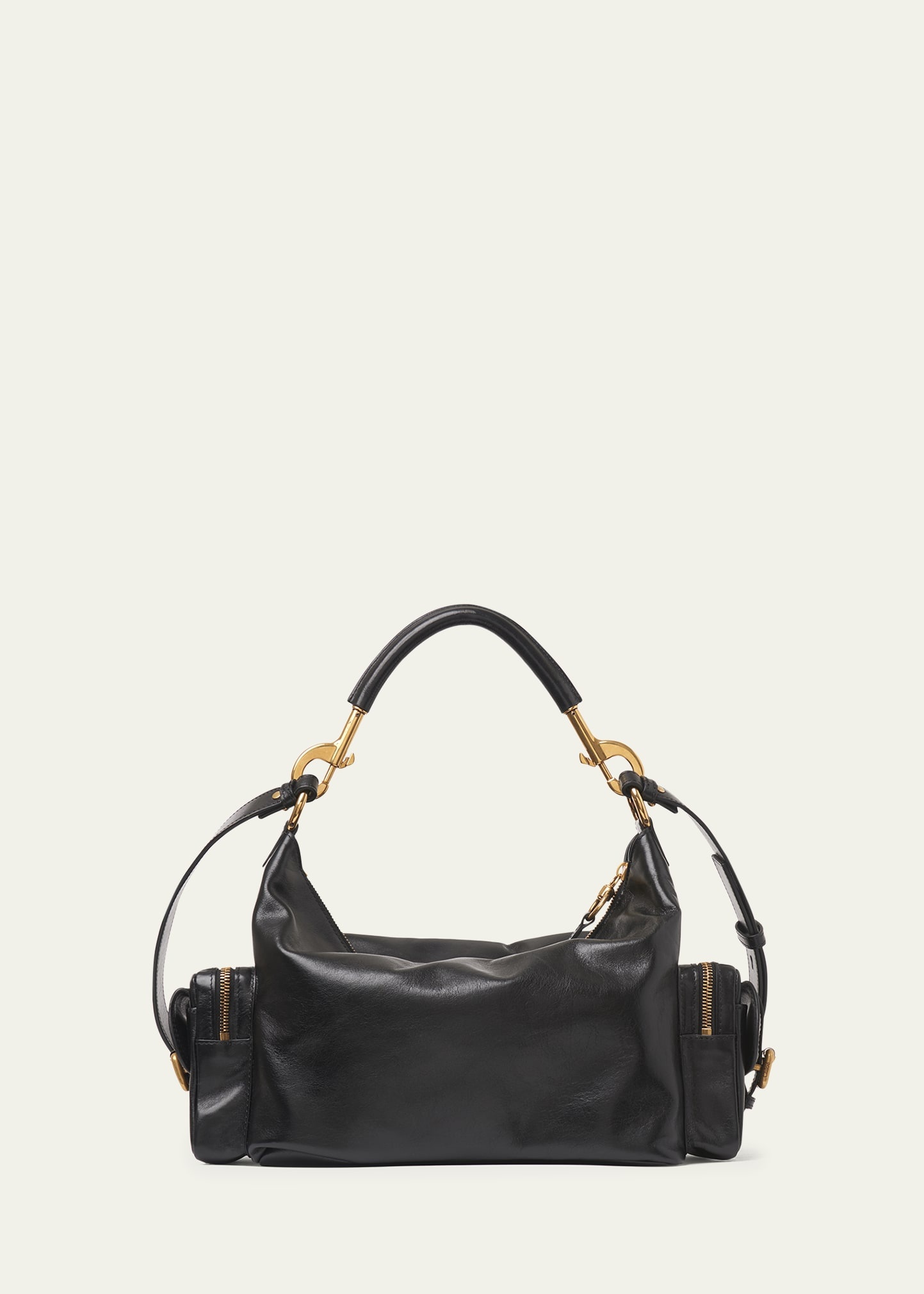 Camera Bag Medium in Natural Shiny Calfskin - 3