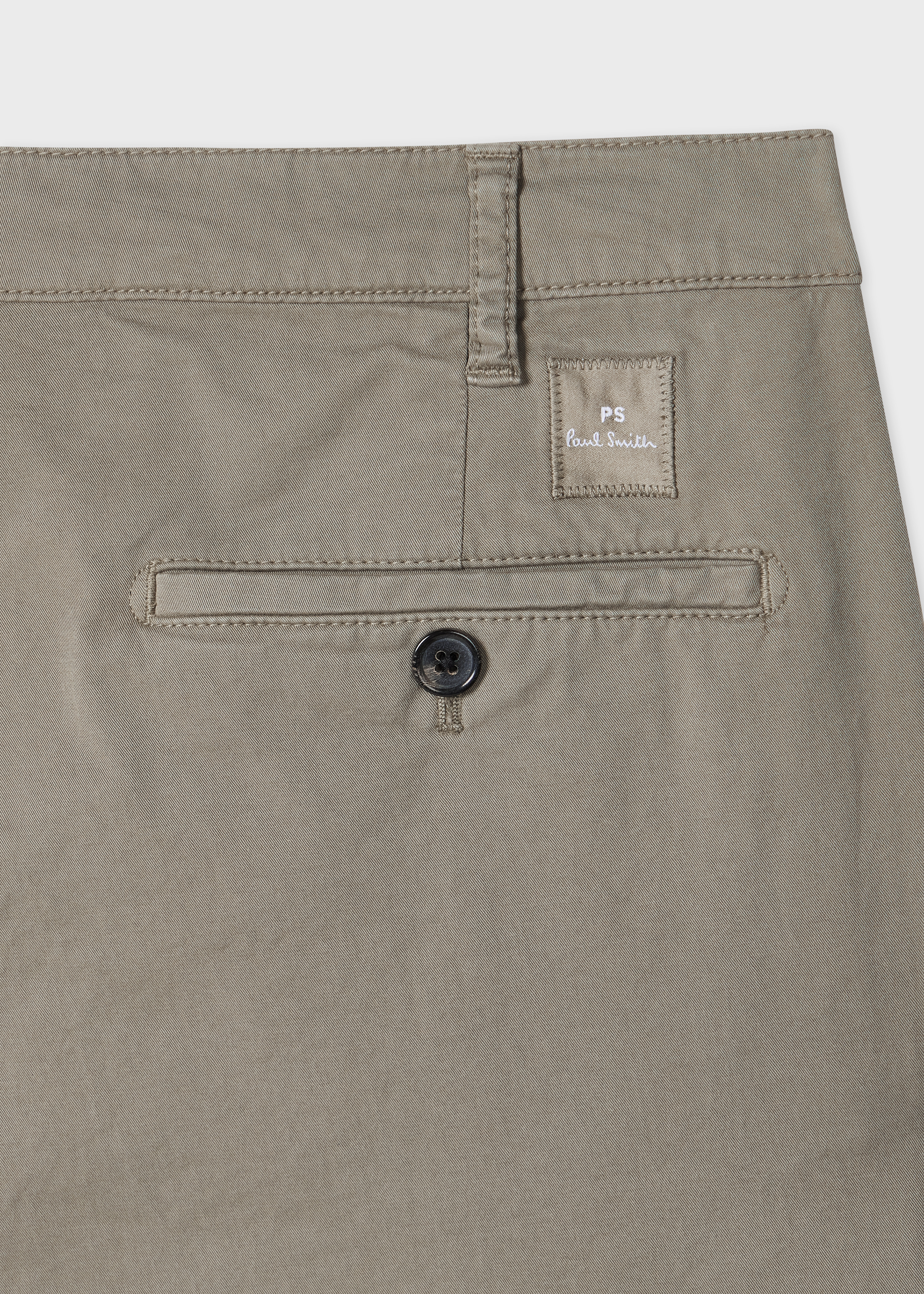 Slate Grey Organic Cotton-Twill Shorts - 2