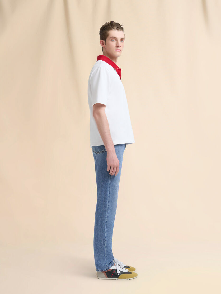 BLUE DENIM TROUSERS WITH STRAIGHT LEG - 5