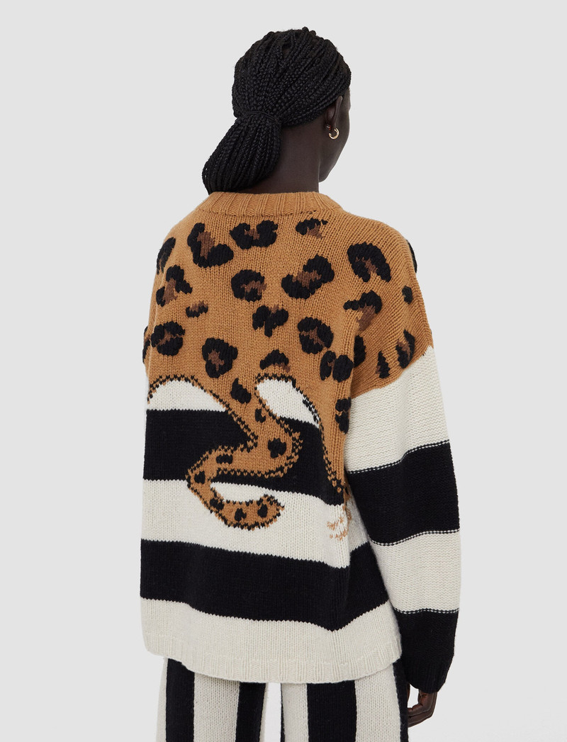 Leopard Knit Round Neck Jumper 4
