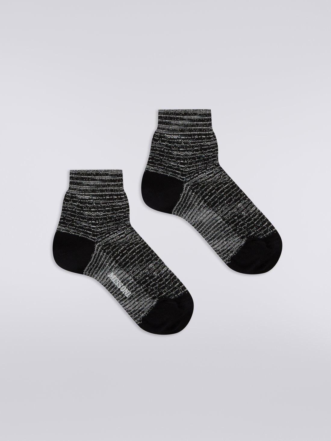 Short cotton blend socks with lurex - 1