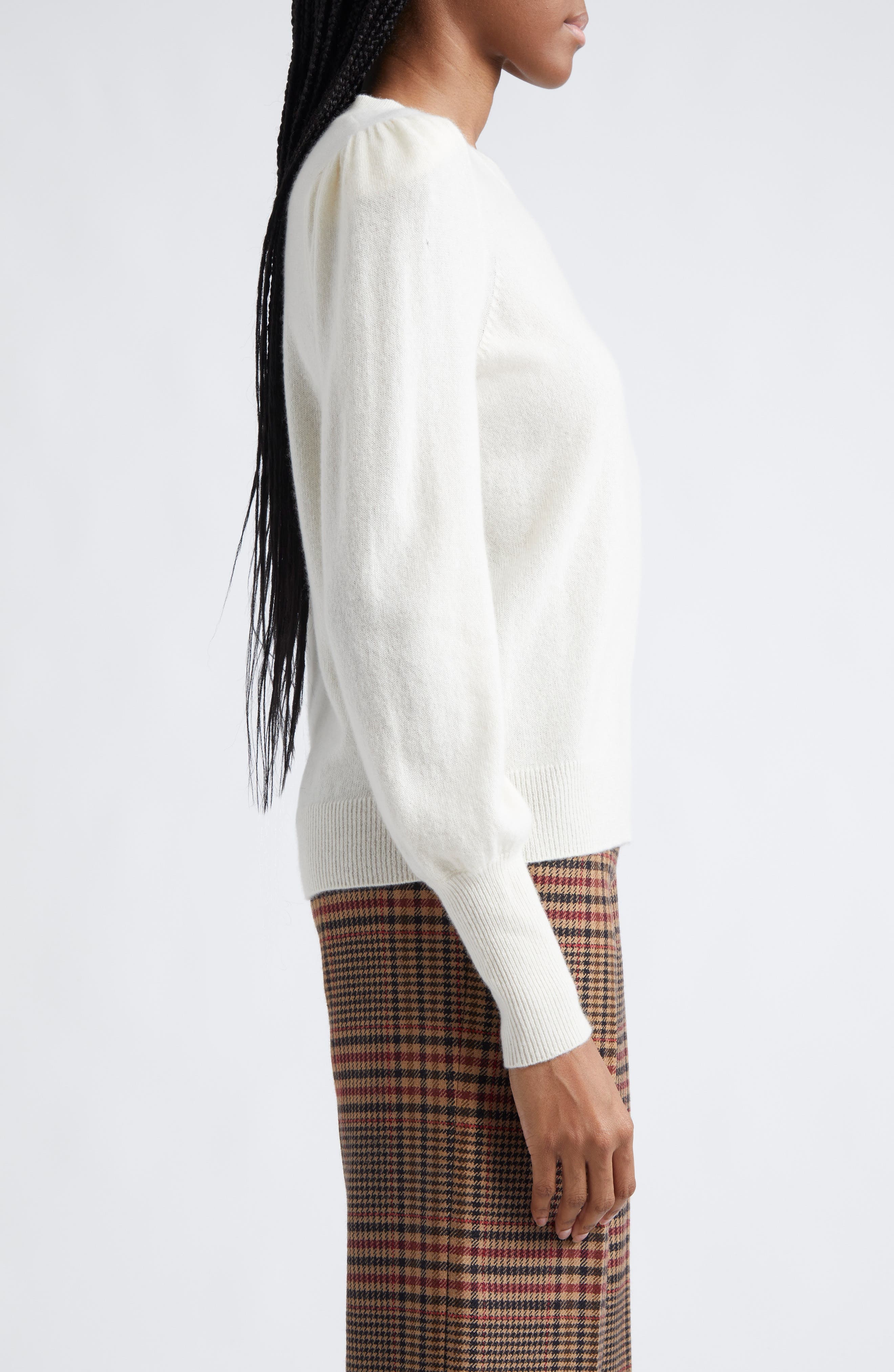 Veronica Beard Nelia Cashmere Sweater in Ivory at Nordstrom - 3