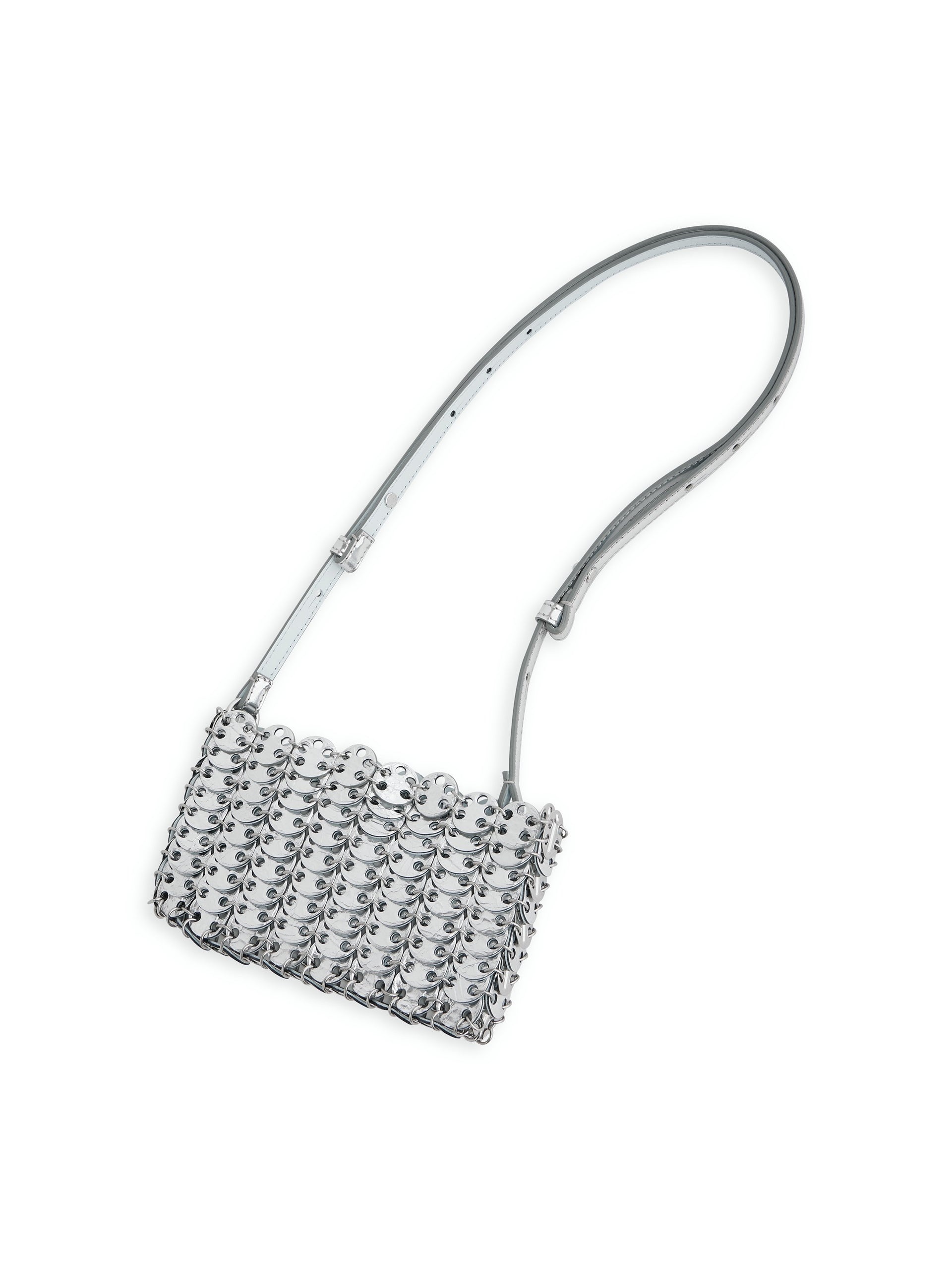 SILVER/BLUE 1969 MINI FLIP BAG IN LEATHER - 3
