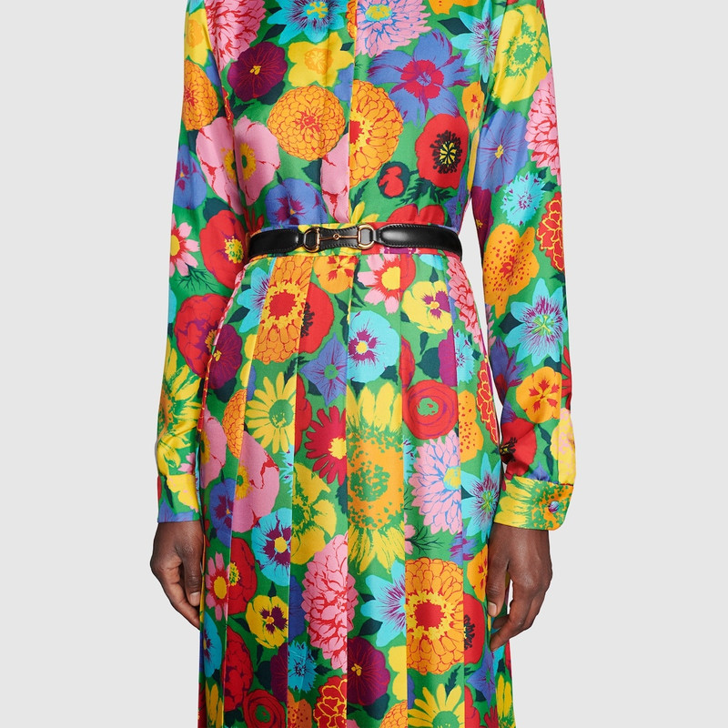 Leather thin belt with Horsebit 4