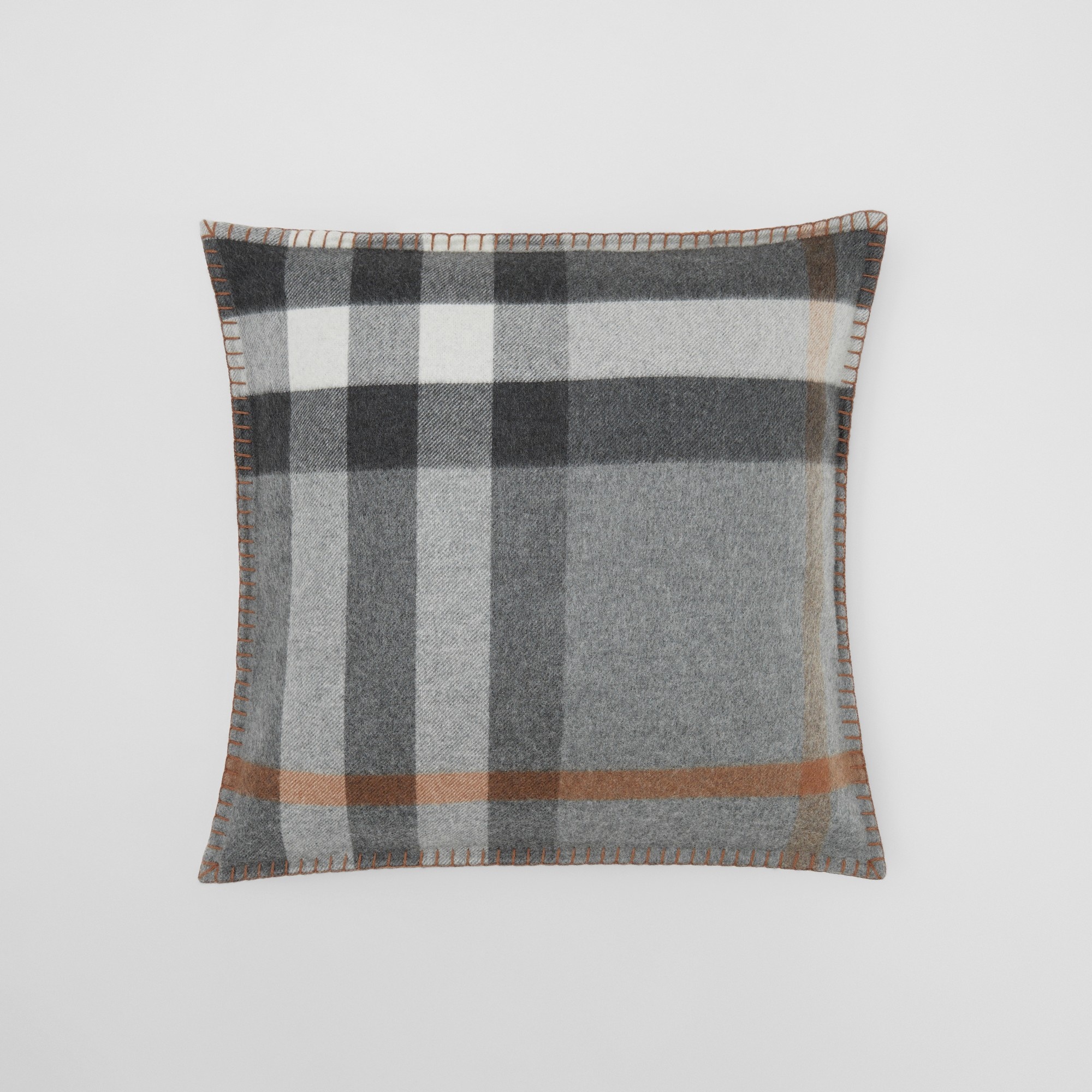 Exaggerated Check Cashmere Cushion Cover - 1