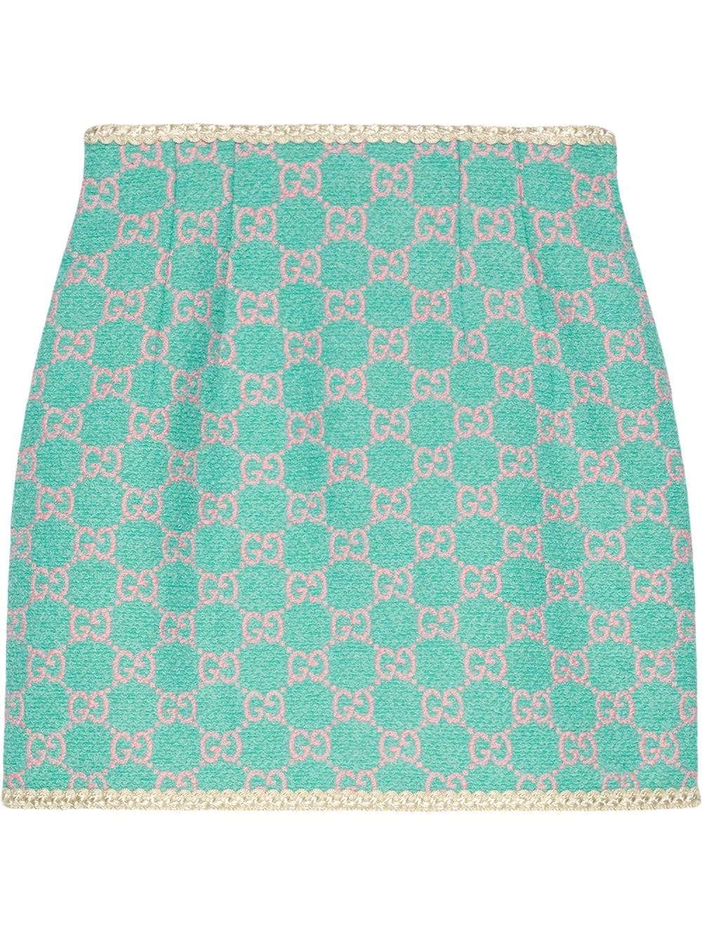 GG tweed mini skirt - 1