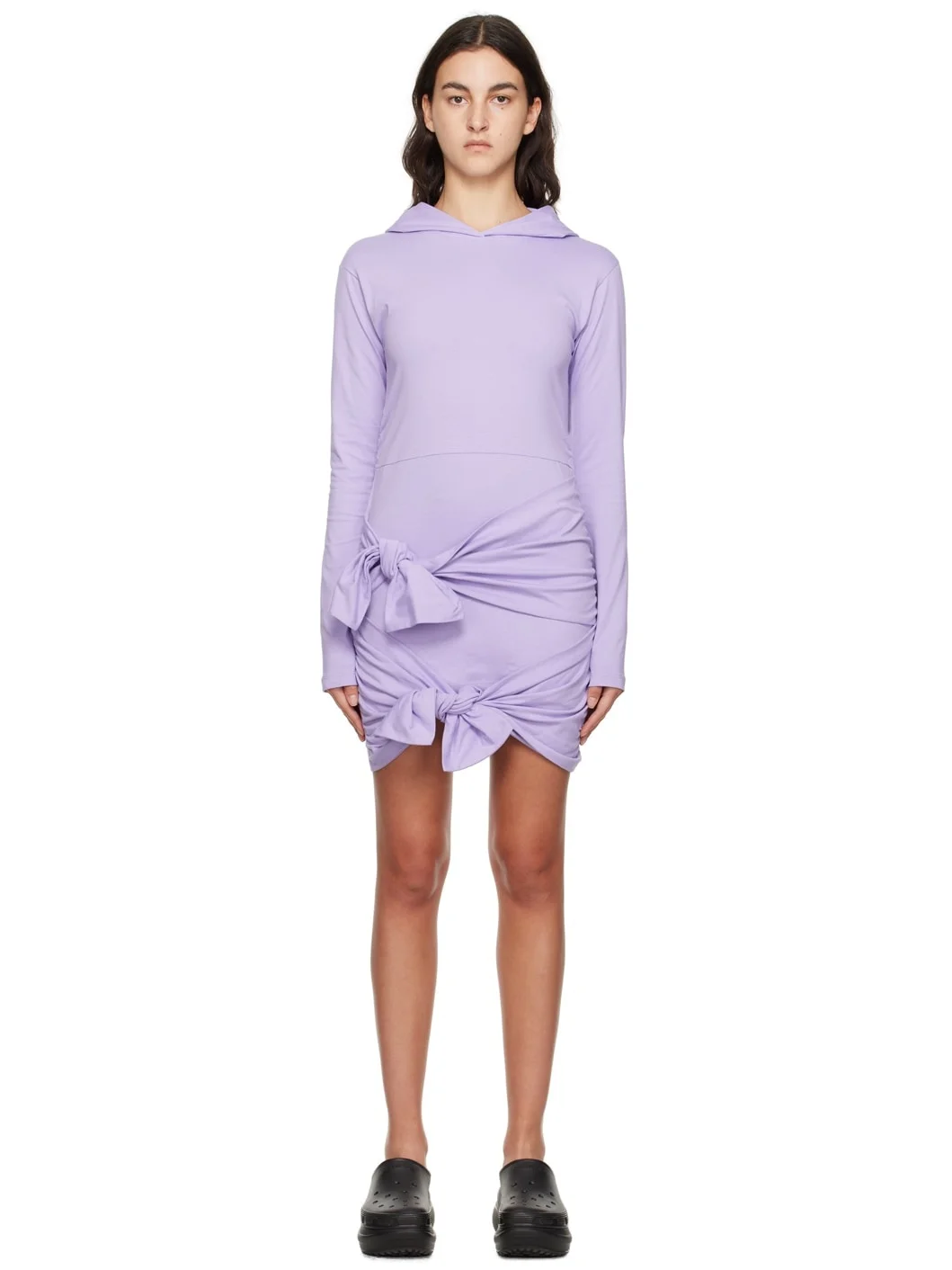 Purple Hooded Minidress - 1
