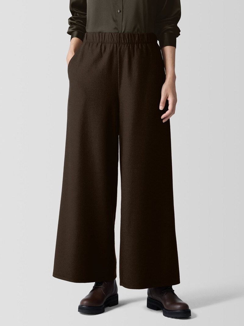 Felted Wool Jersey Wide-Leg Pant 3