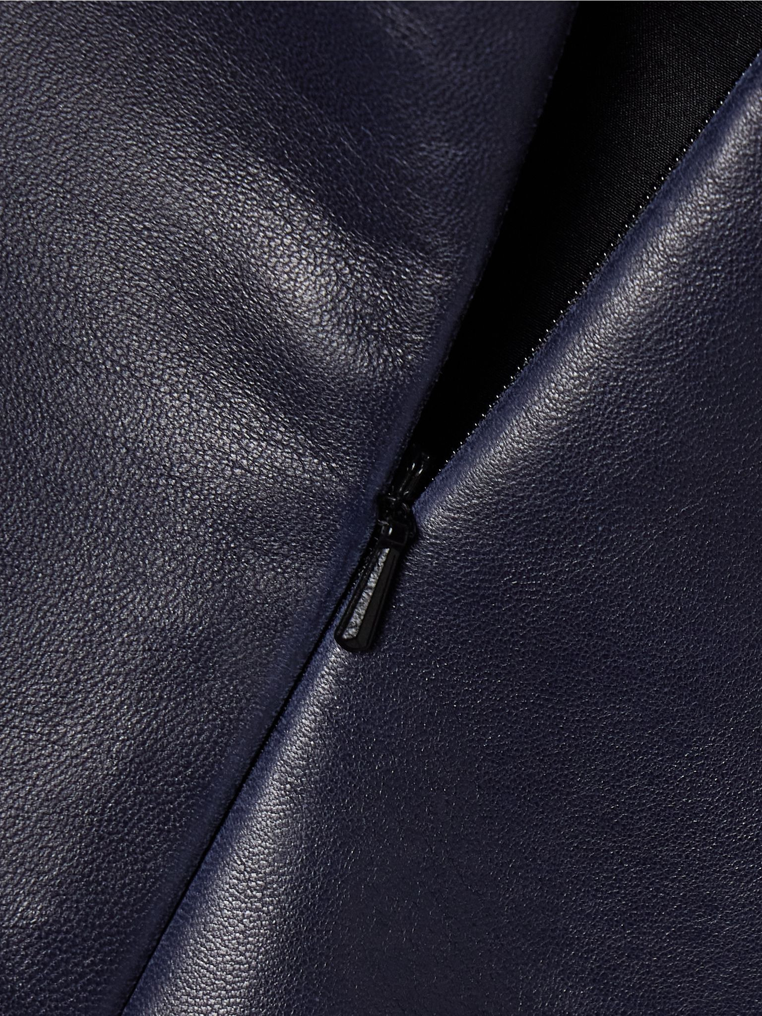 Jett leather mini skirt Navy - 5