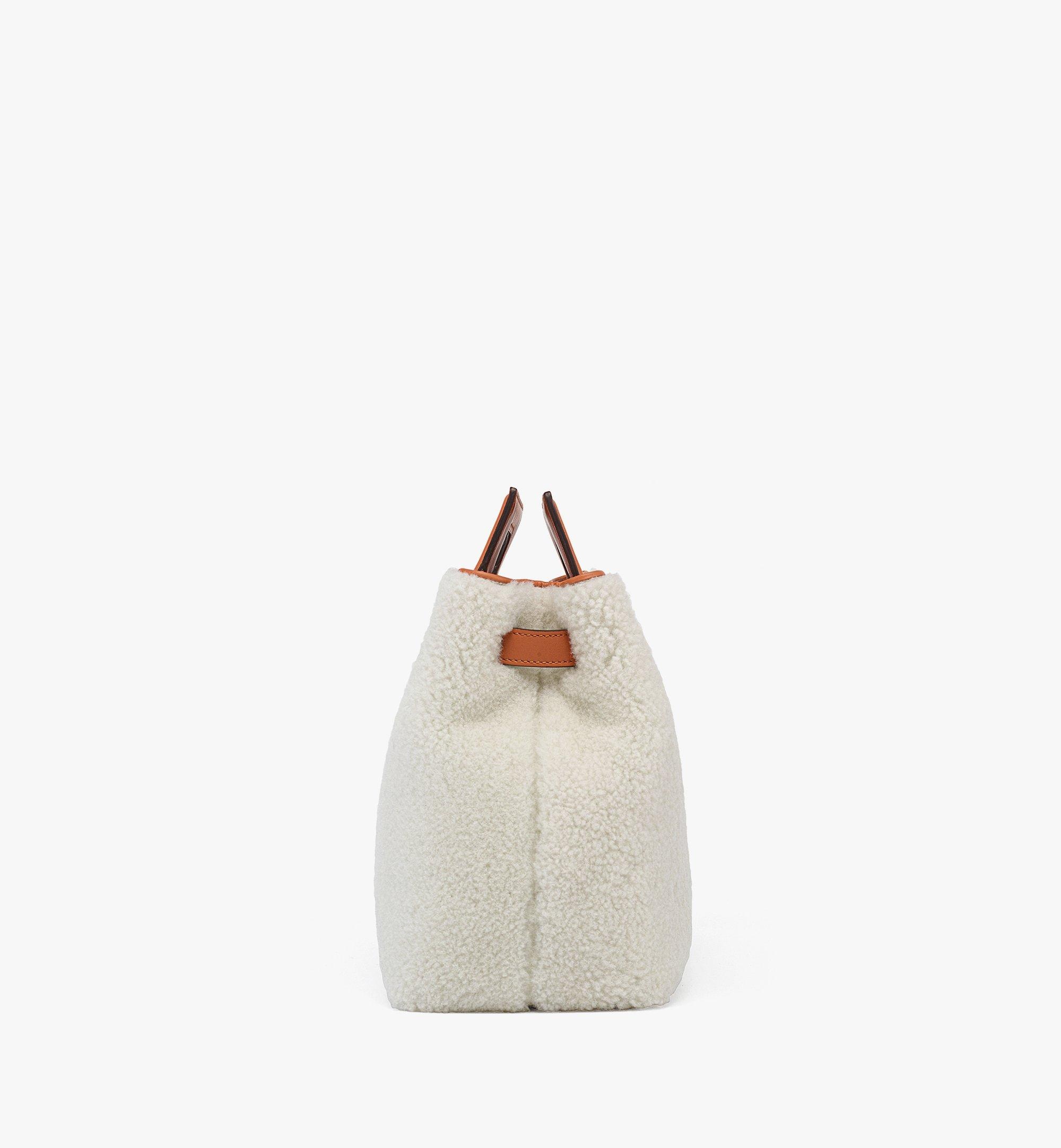 Soft Diamond Tote in Shearling and Leather - 3