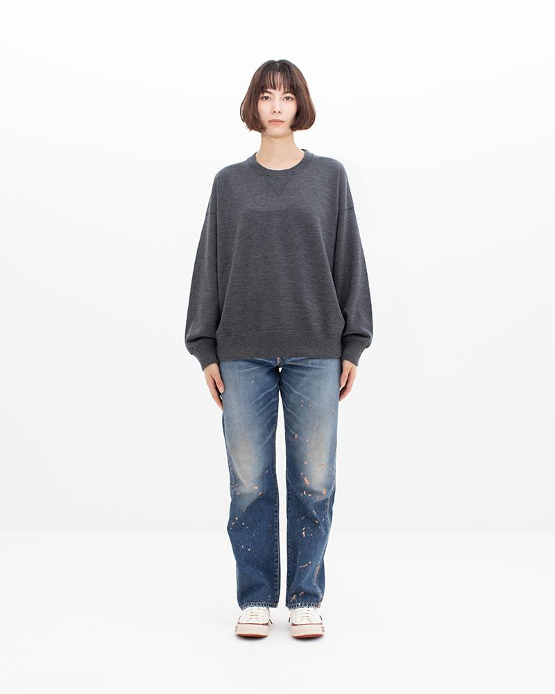 visvim AMPLUS SWEAT L/S (SUPERFINE) W CHARCOAL outlook
