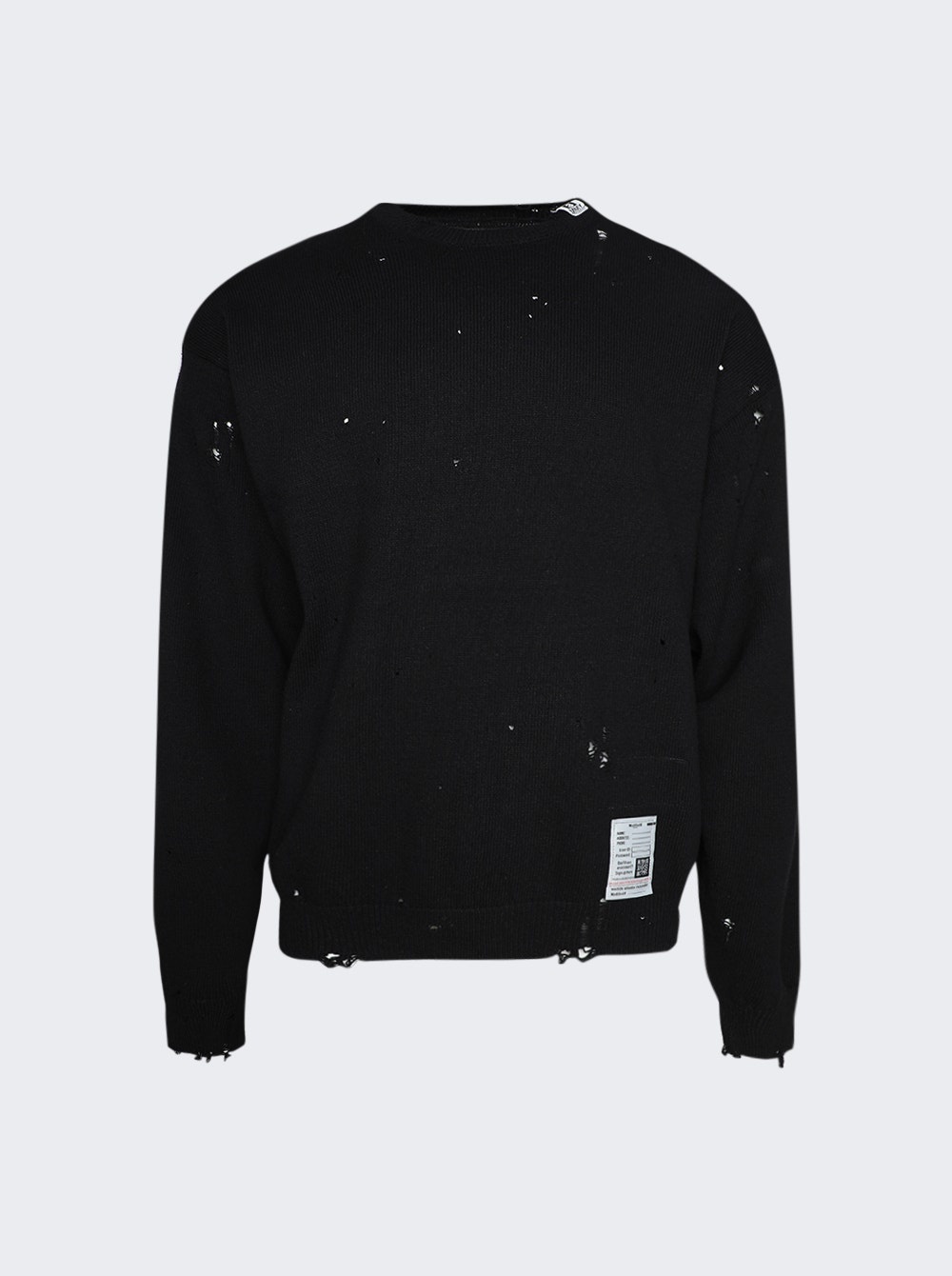 Distressed Sweater Black - 1