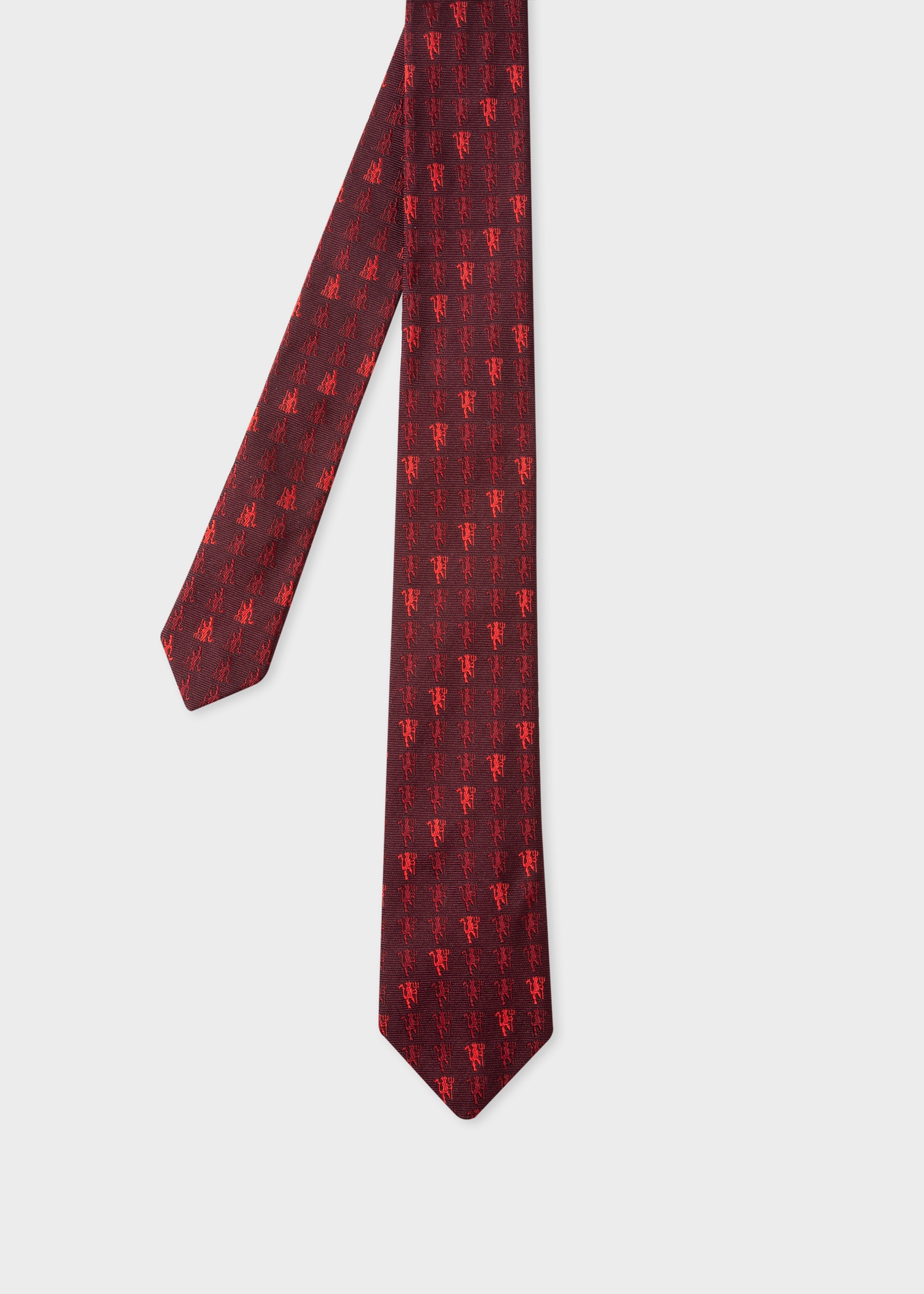 Paul Smith & Manchester United - 'Red Devil' Narrow Silk Tie - 1