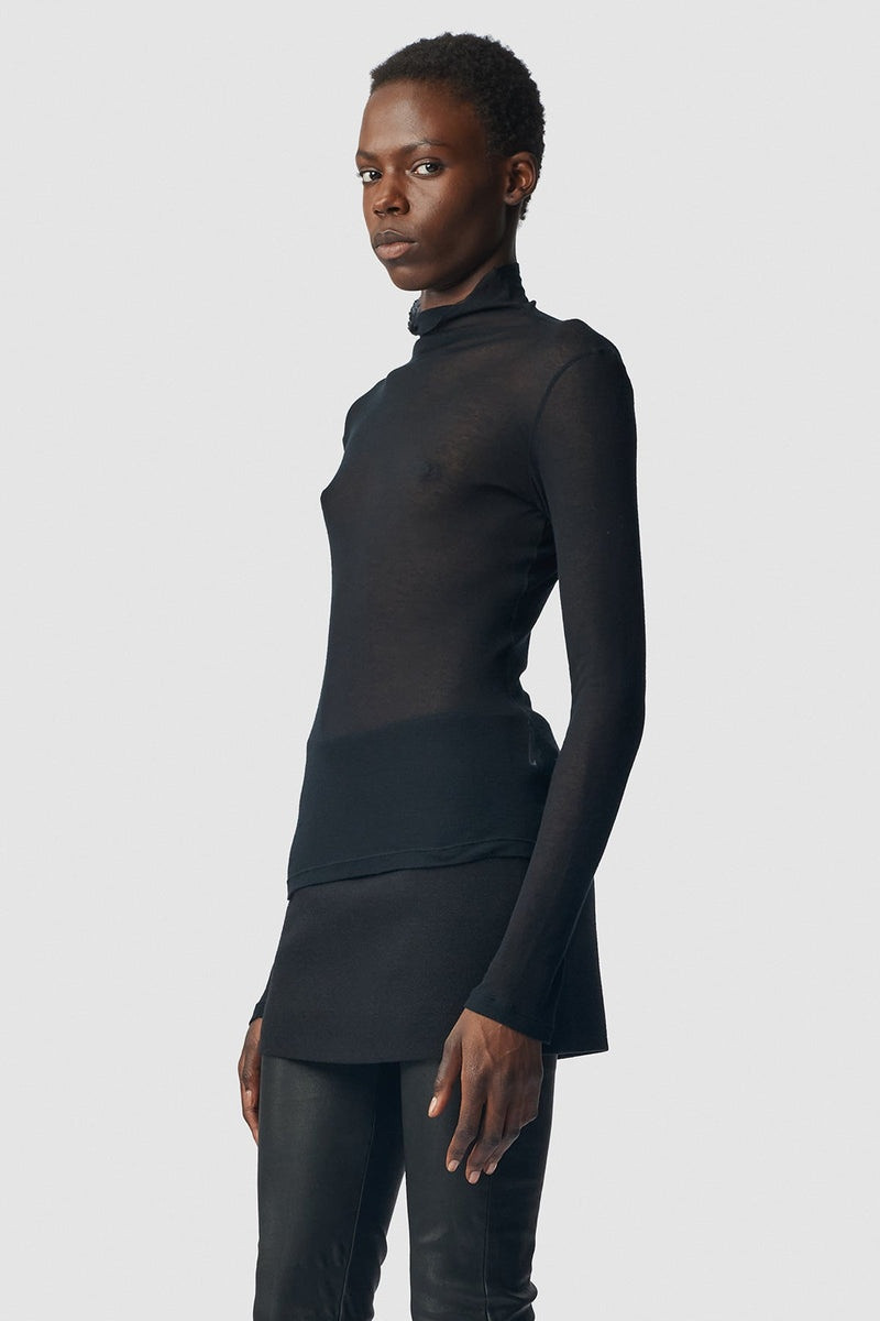 Ann Demeulemeester Kaisu Standard Fit Long Sleeve Turtle Neck Tee outlook