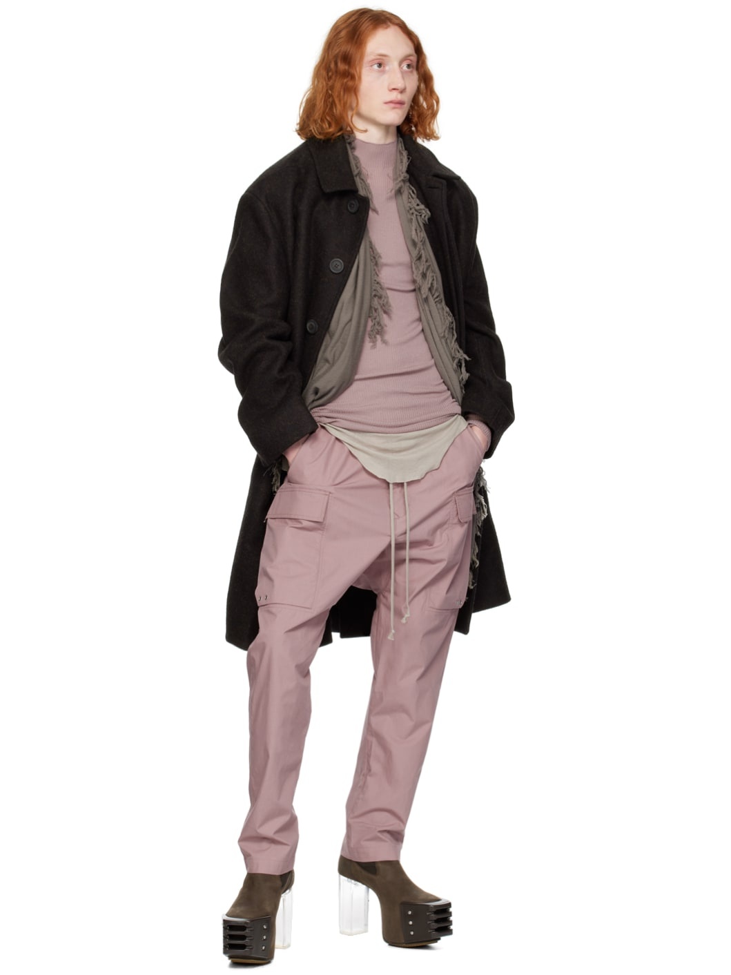 Pink Long Cargo Pants - 4