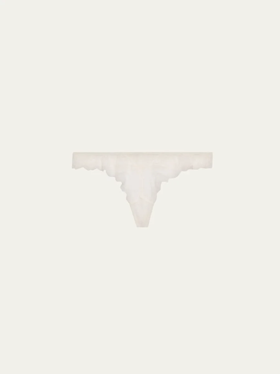 Leche Moi Scalloped Lace Thong - 1