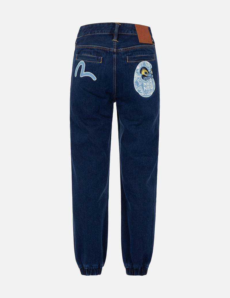 EVISU DARUMA AND SEAGULL APPLIQUÉ JOGGER PANTS outlook