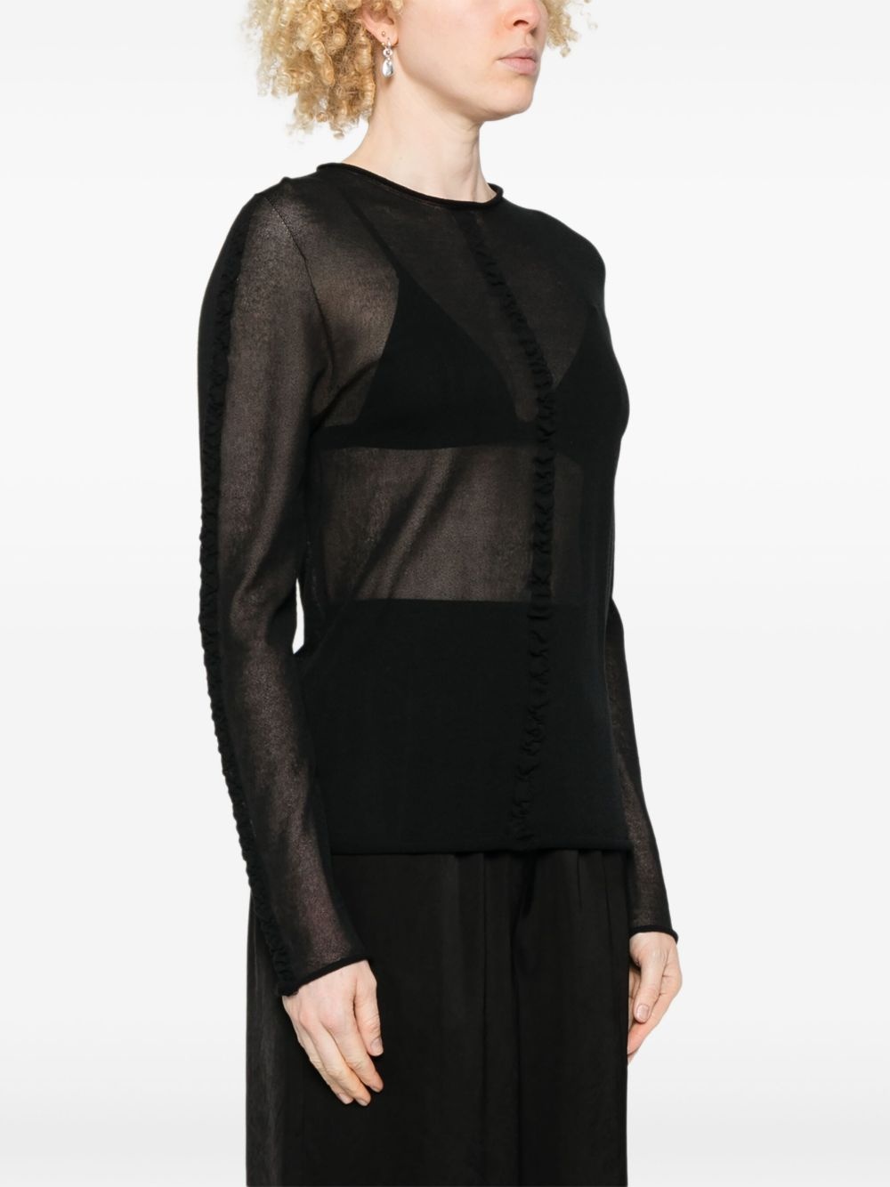 ruched-detailed top - 3